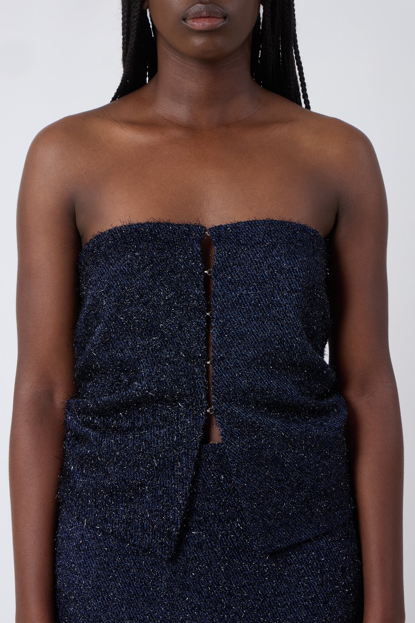Agnes Top in Blue Lurex - Archive