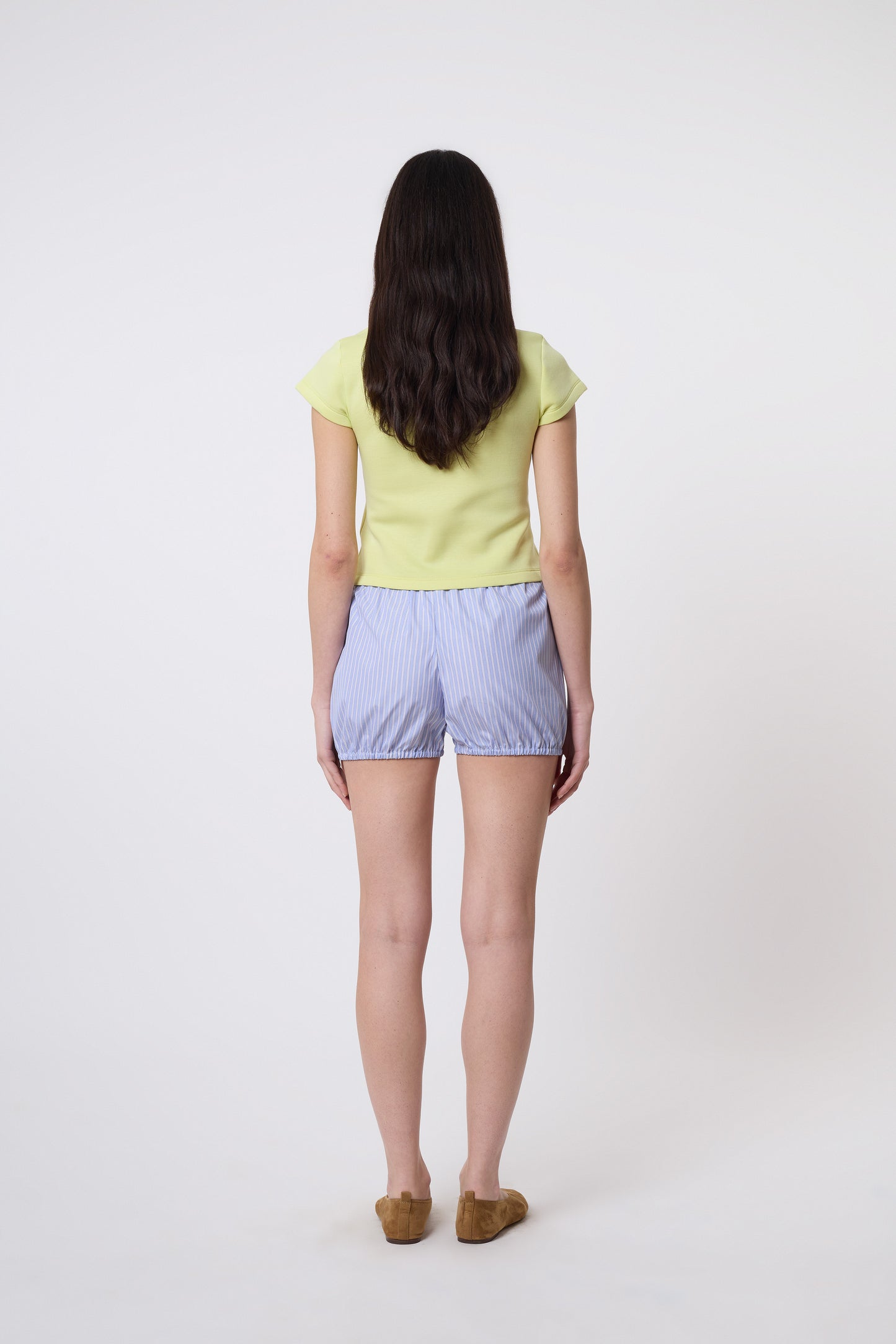 Baloon Shorts in Striped Cotton