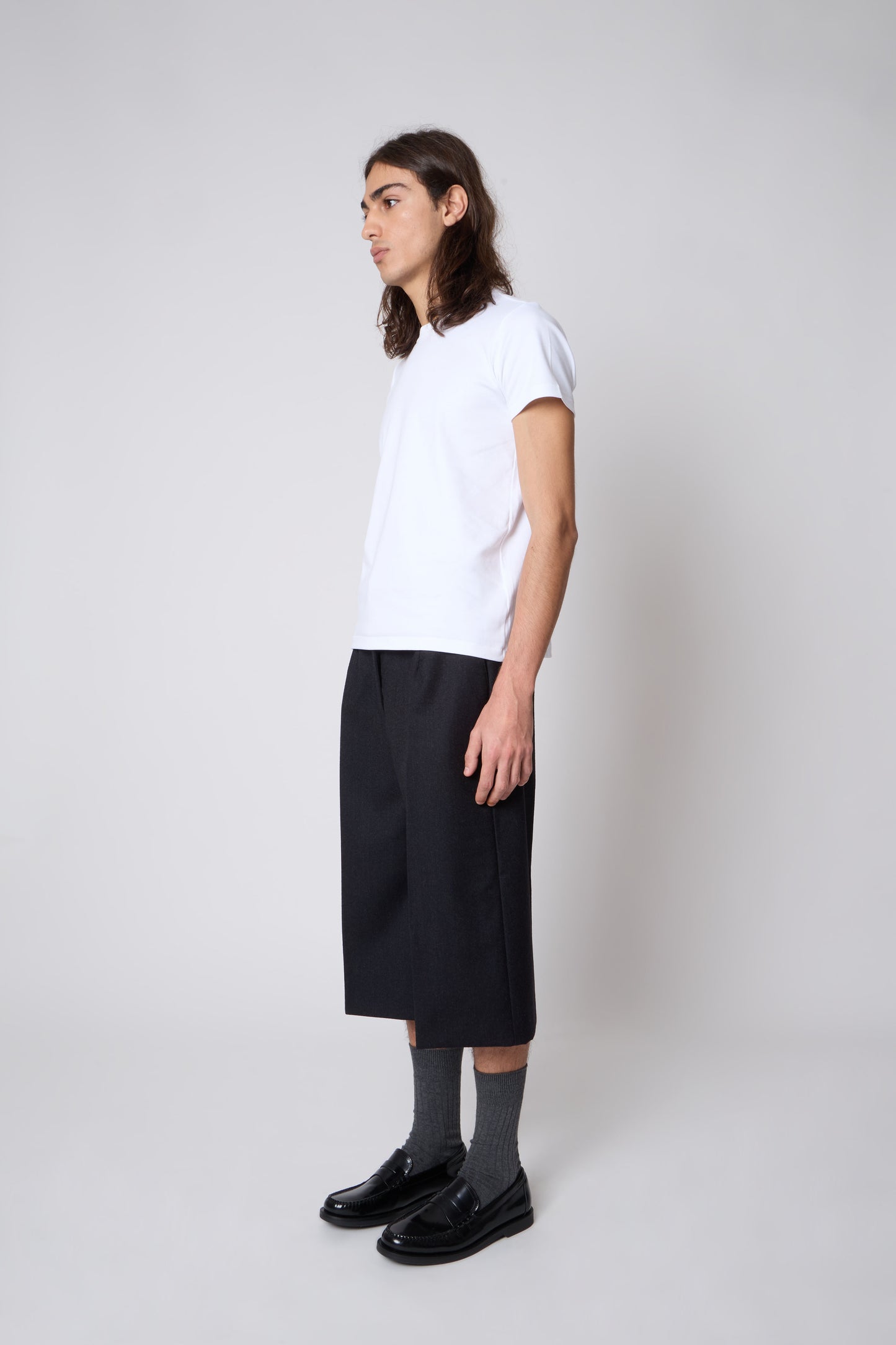 Renè Bermuda in Black Wool