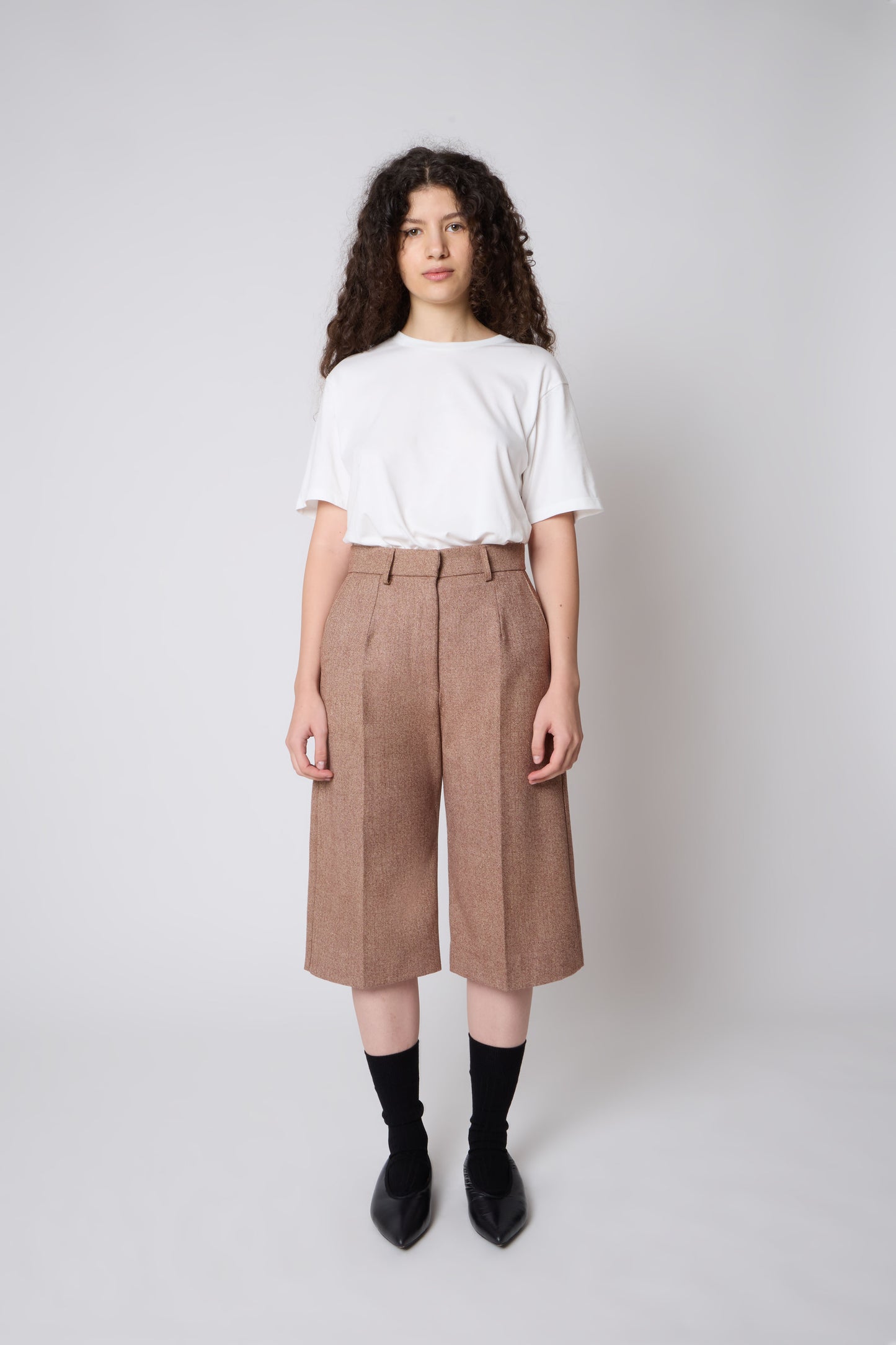 Renè Bermuda in Tabacco Wool