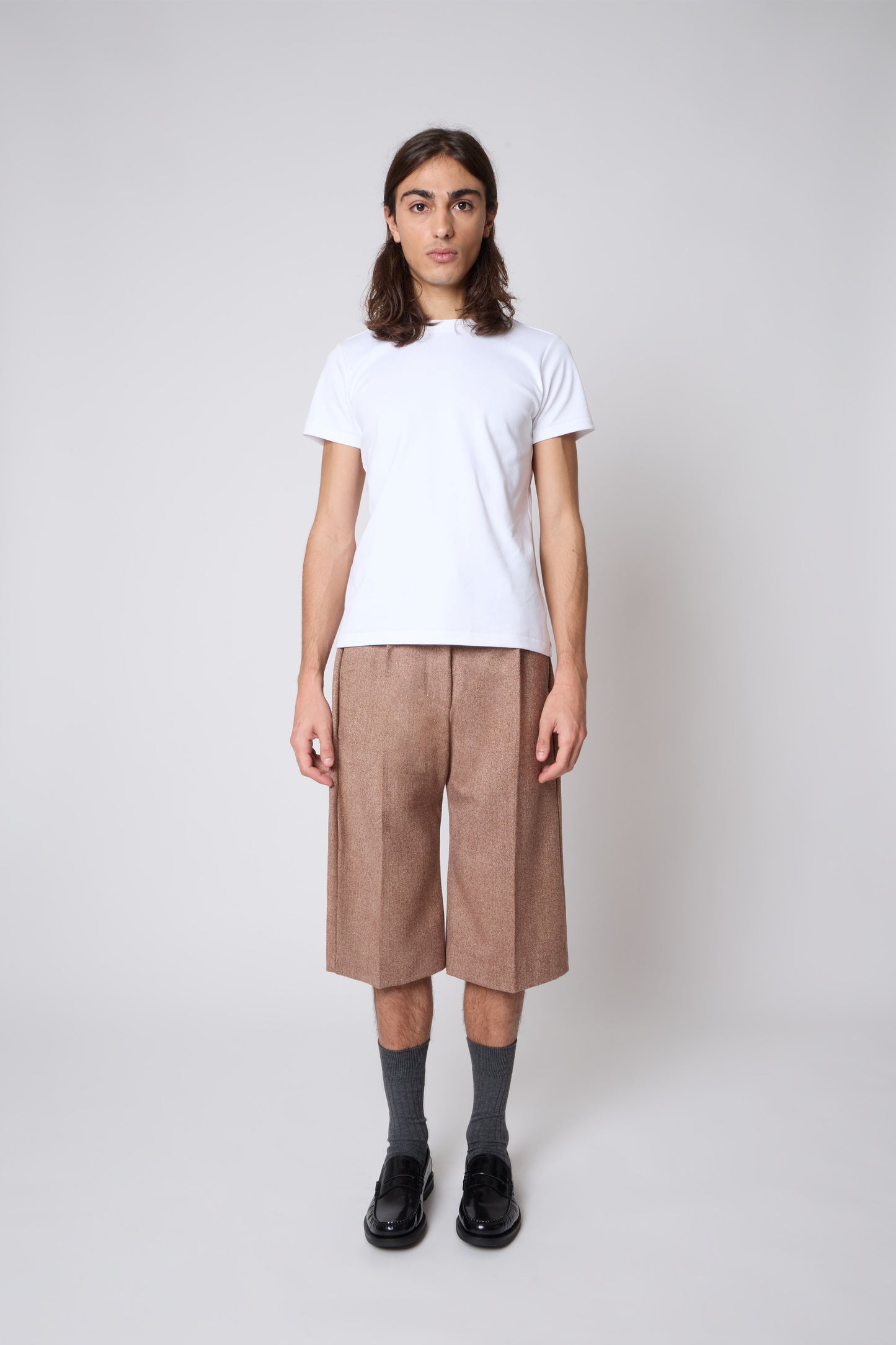 Renè Bermuda in Tabacco Wool
