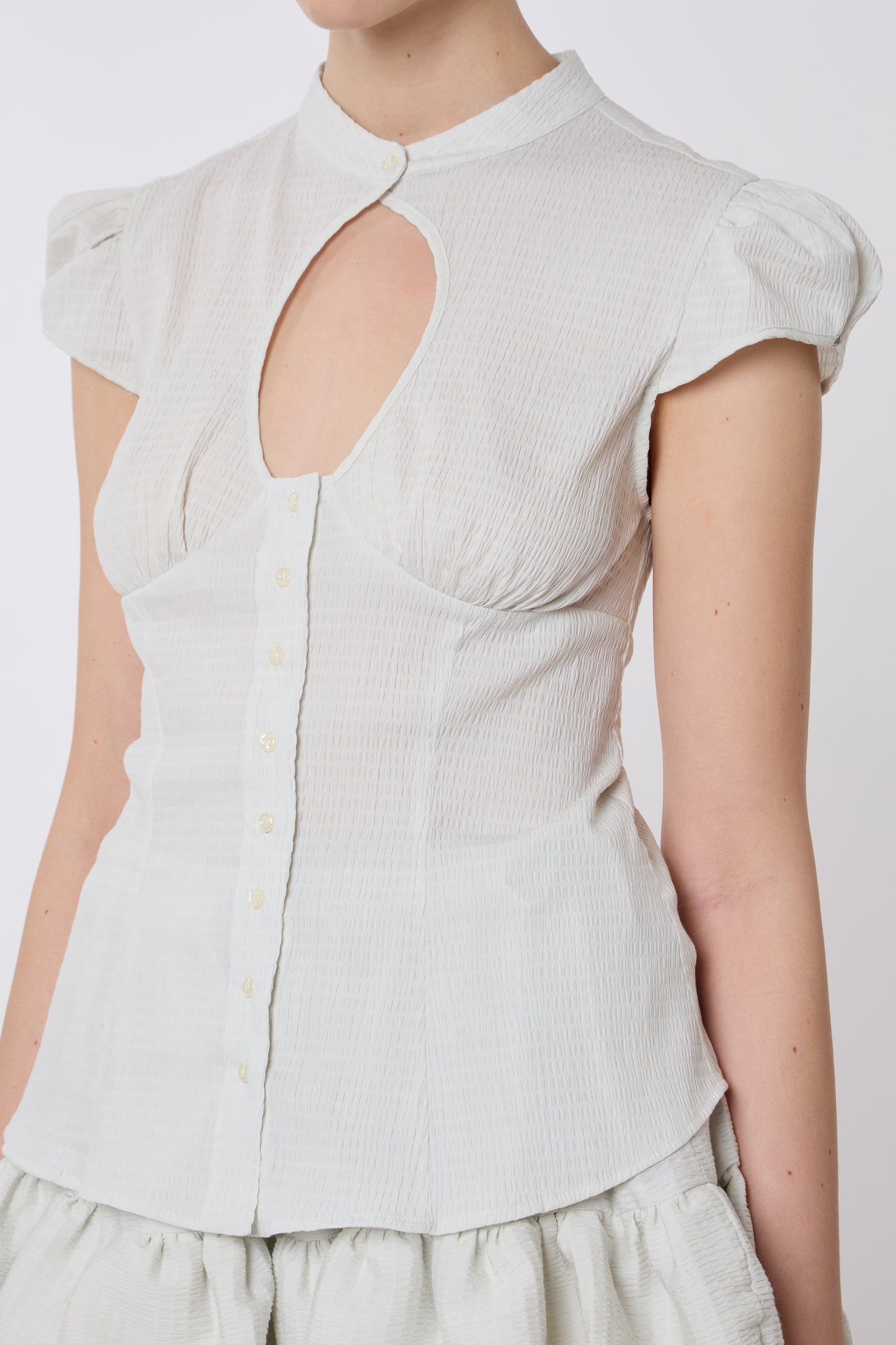 Berta Top in Crinckled Cotton