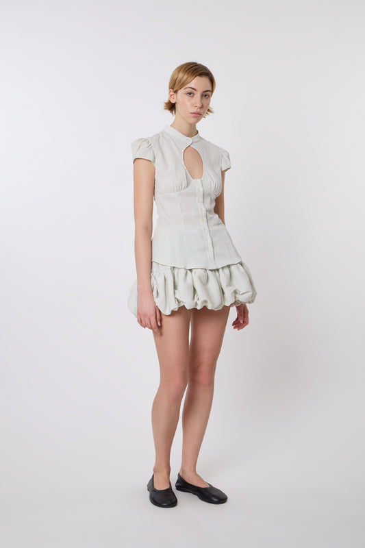 Berta Top in Crinckled Cotton