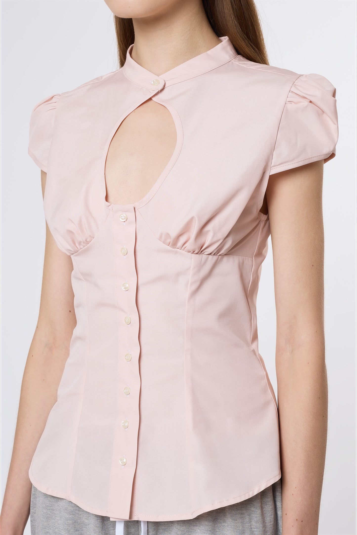 Berta Top in Nude Cotton