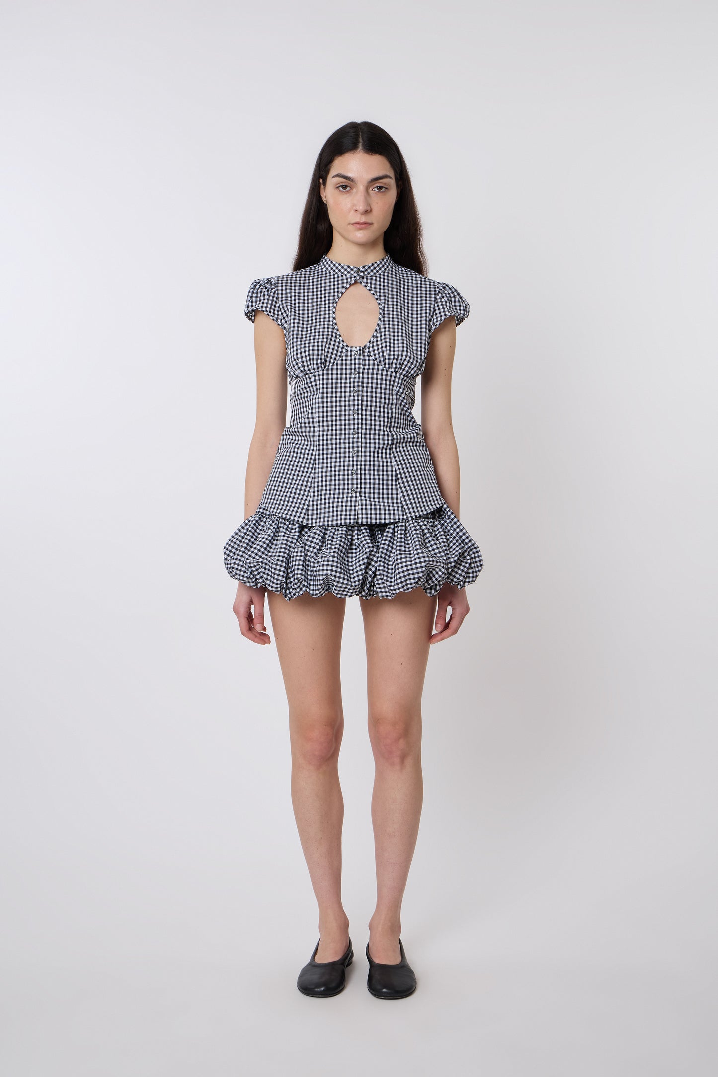 Berta Top in Vichy Cotton