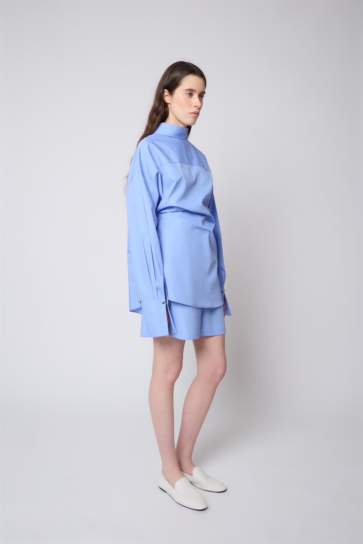 Camicia in Azure Cotton