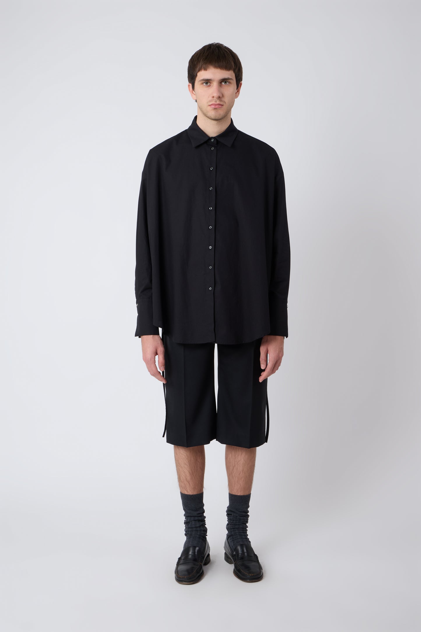 Camicia in Black Cotton