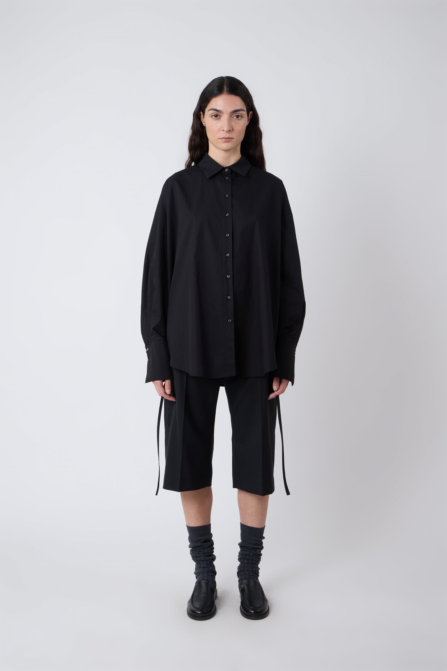 Camicia in Black Cotton