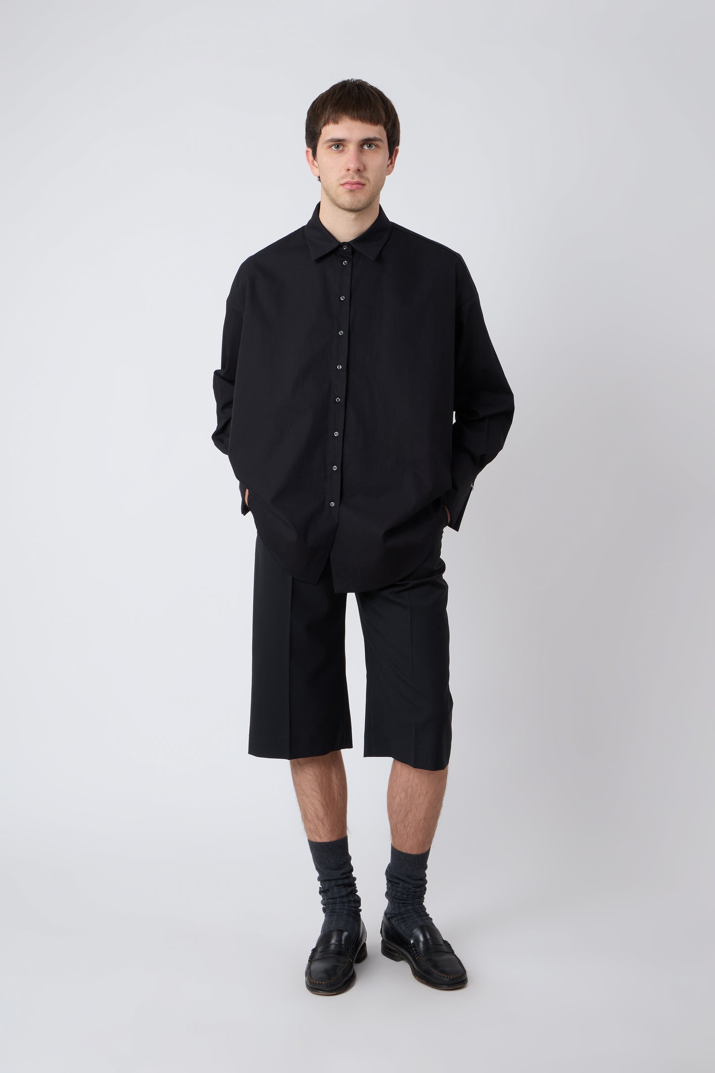 Camicia in Black Cotton