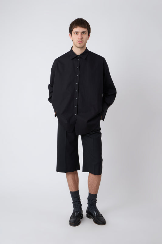 Camicia in Black Cotton