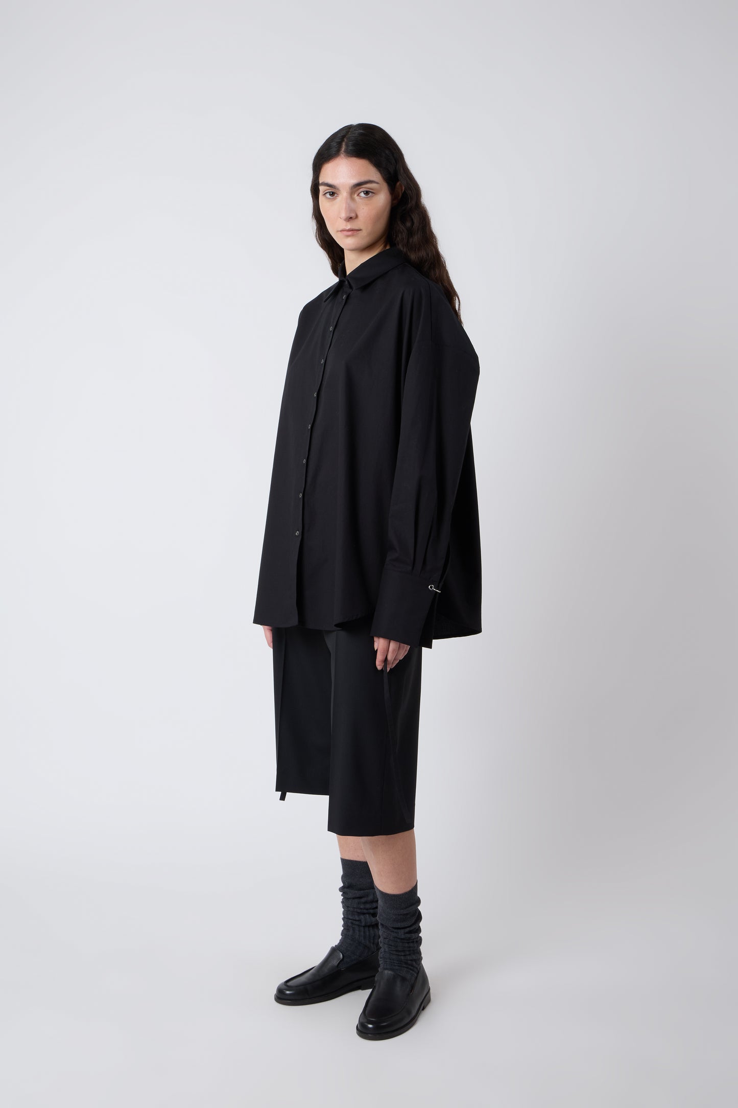 Camicia in Black Cotton