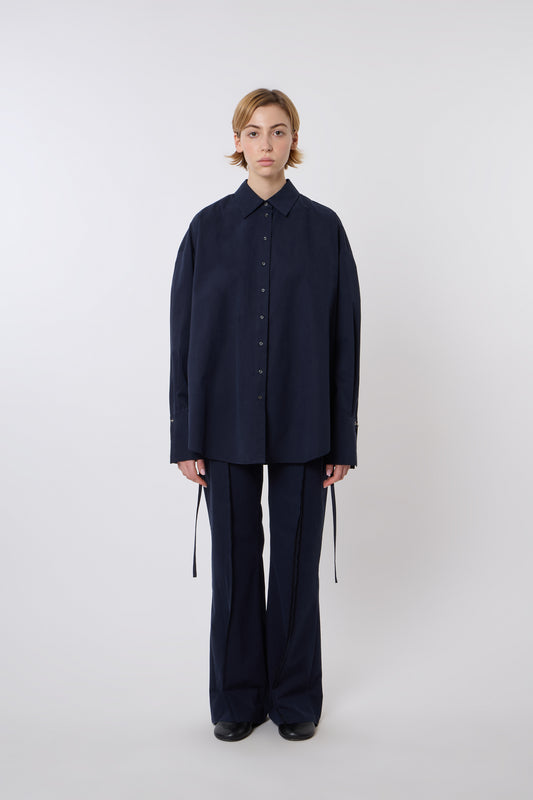 Camicia in Blue Cotton