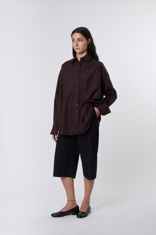 Camicia in Chocolate Cotton