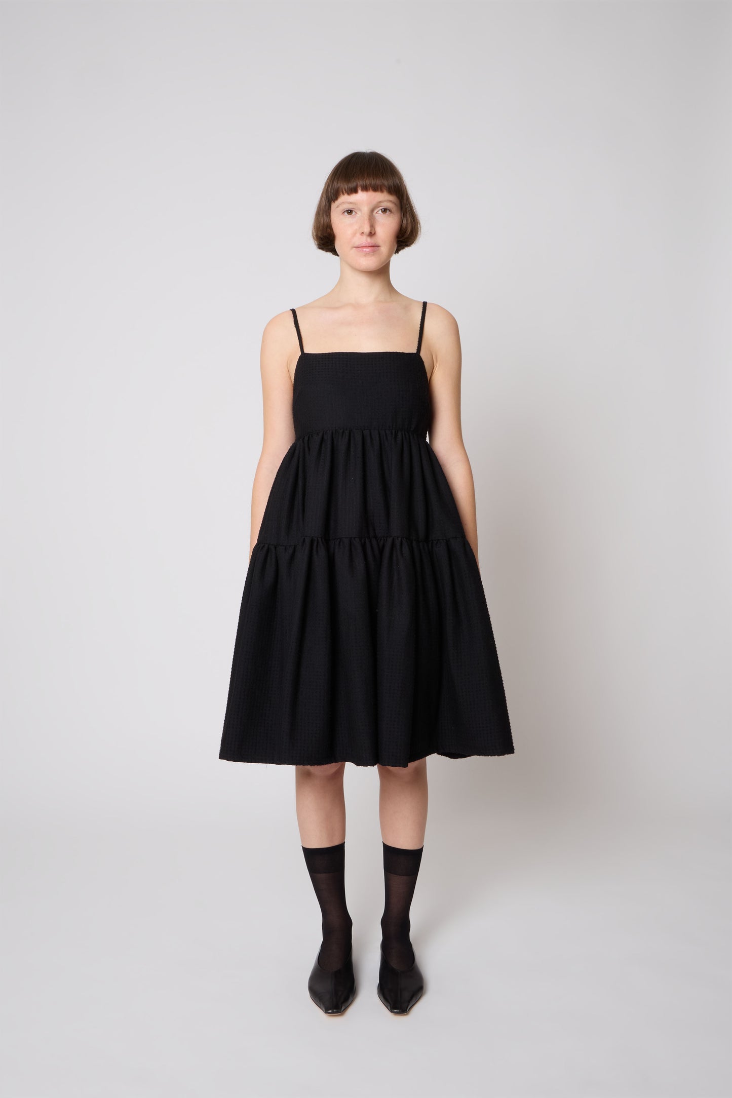 Eloise Dress in Black Wool