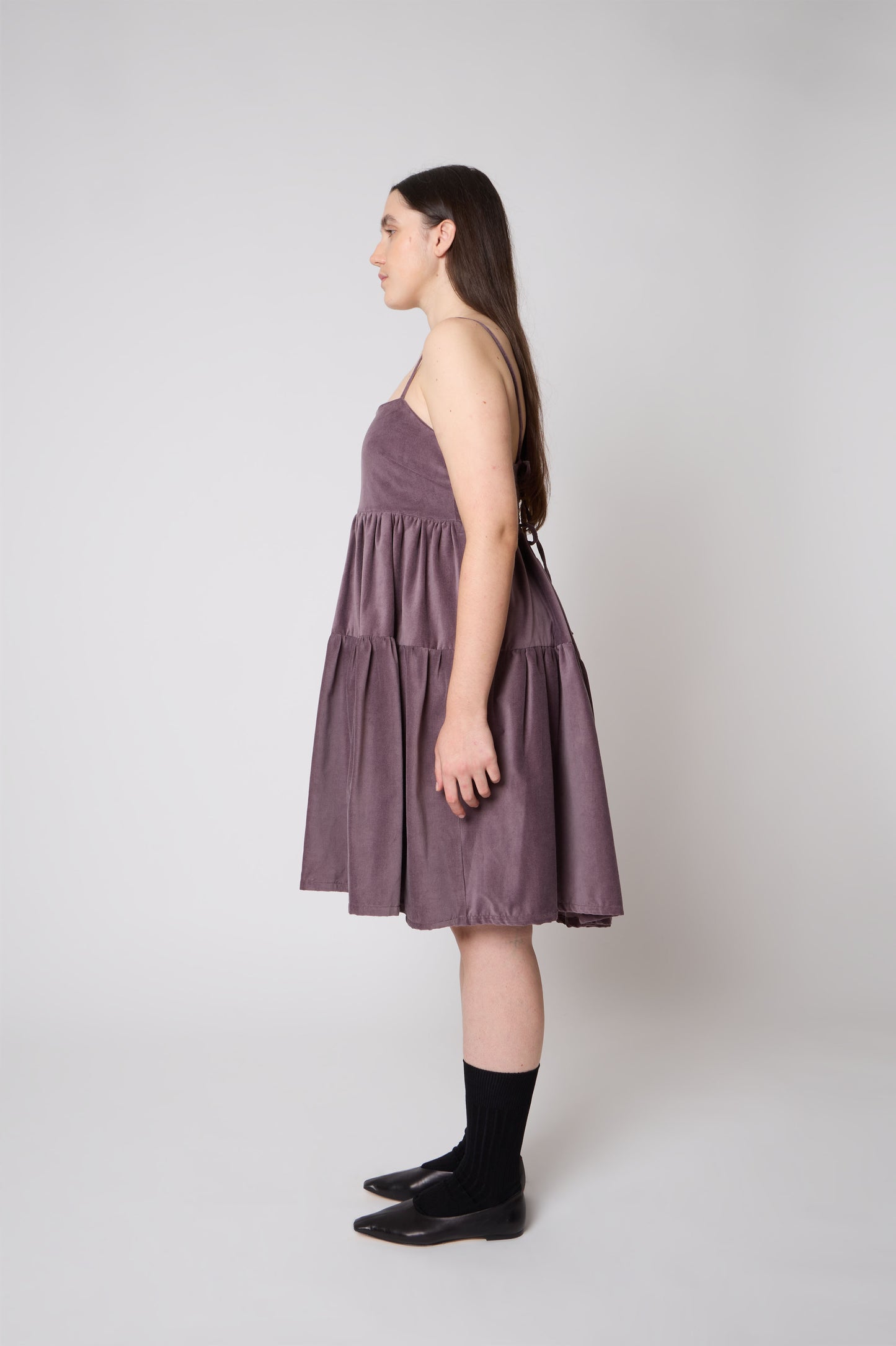 Eloise Dress in Lilla Velvet