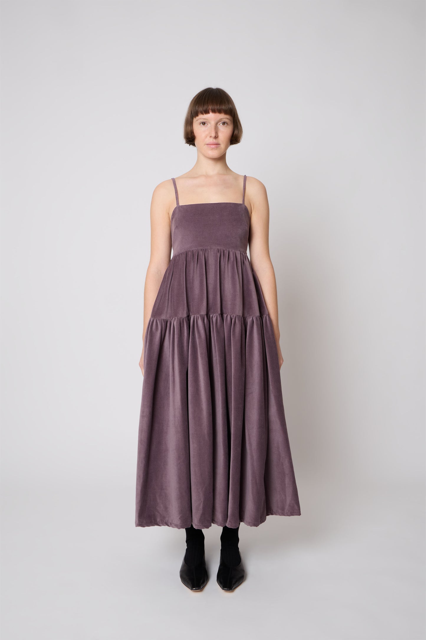 Eloise Dress in Lilla Velvet
