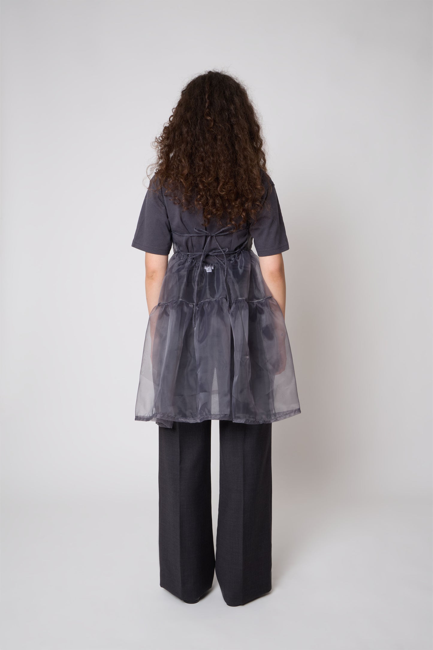 Eloise Dress in Organza Grey