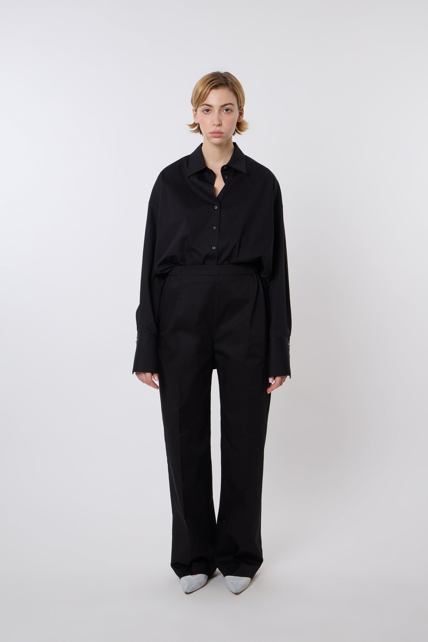 Emile Trousers in Black Cotton