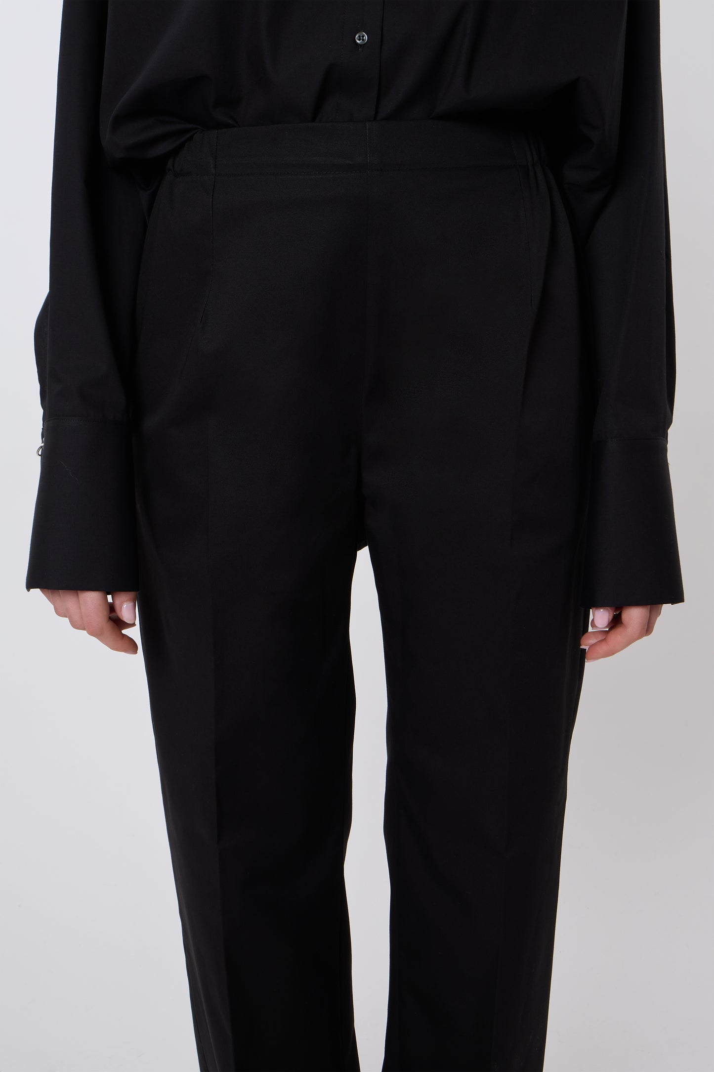 Emile Trousers in Black Cotton
