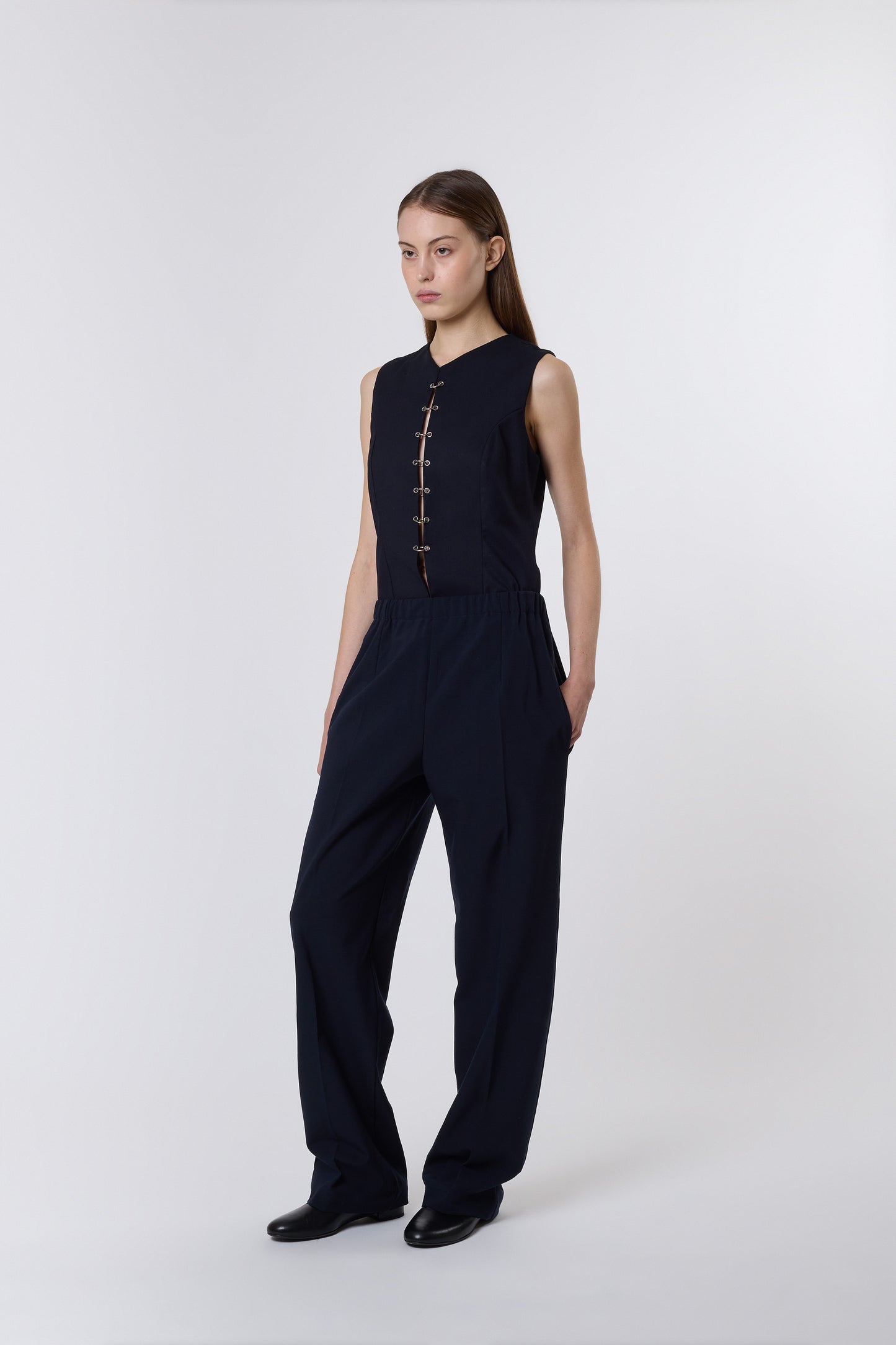 Emile Trousers in Blue Wool