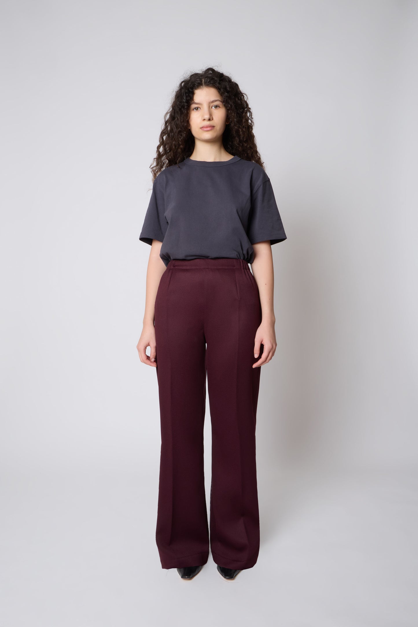 Emile Trousers in Borgogna Wool