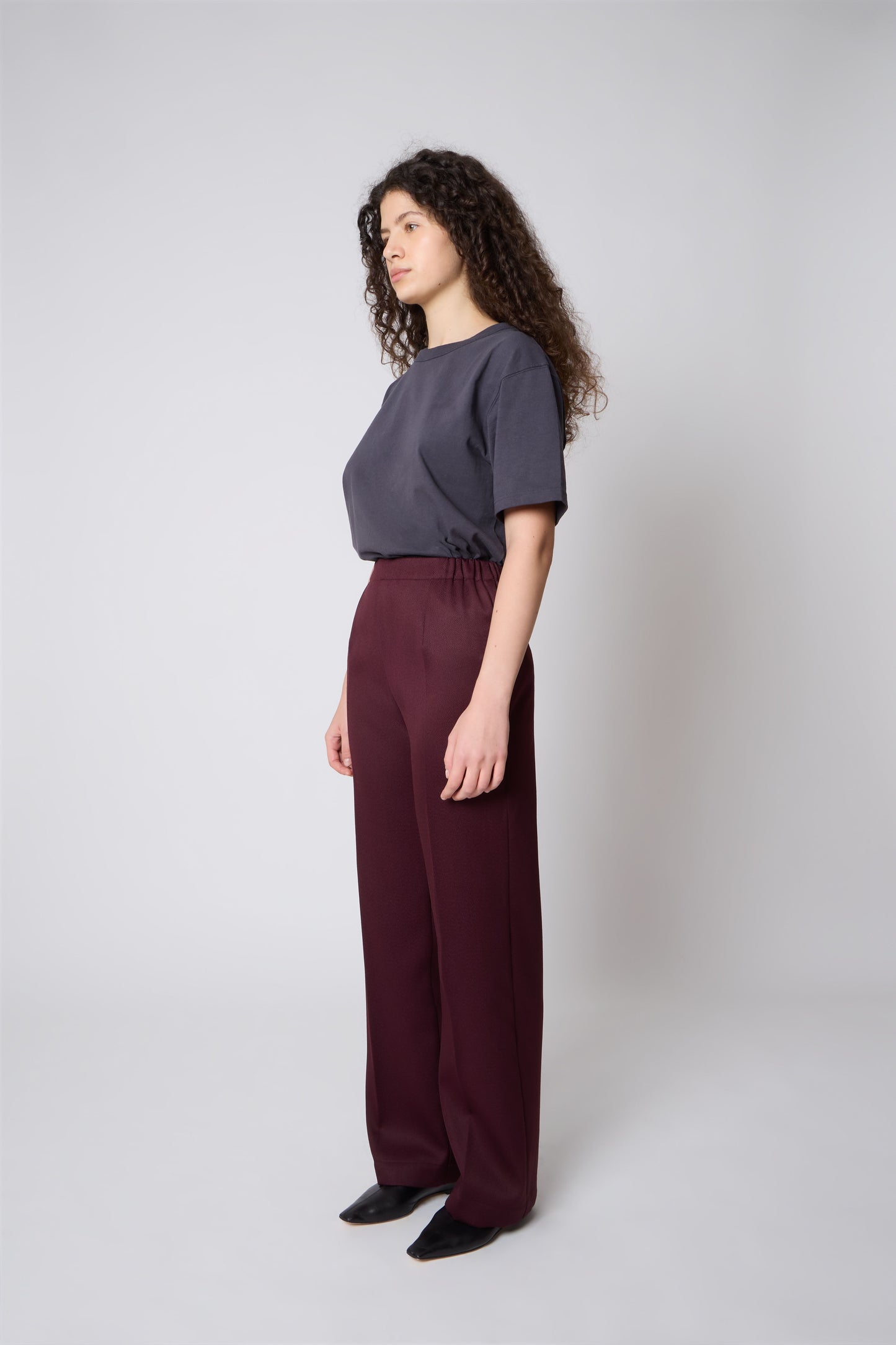 Emile Trousers in Borgogna Wool