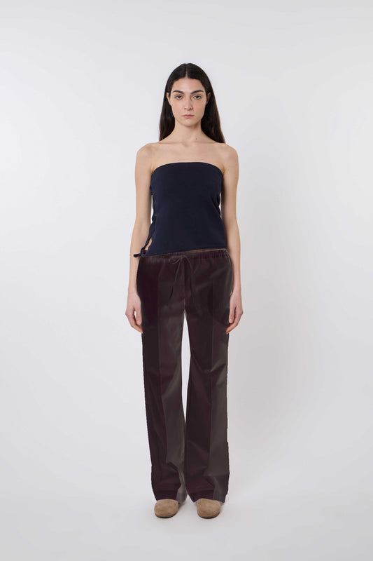 Emile Trousers in Brown Cotton