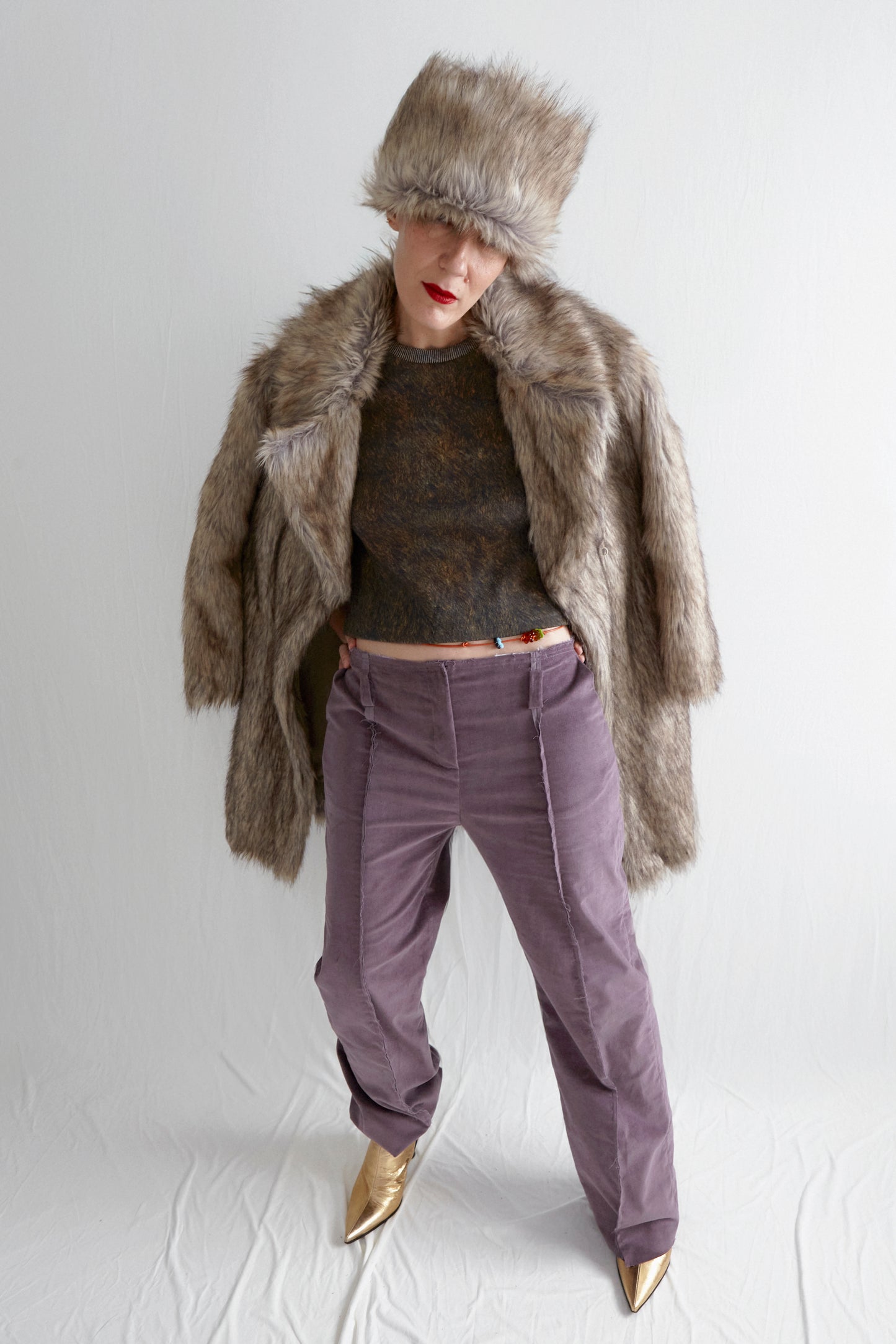 Fake Fur Tee in Jersey