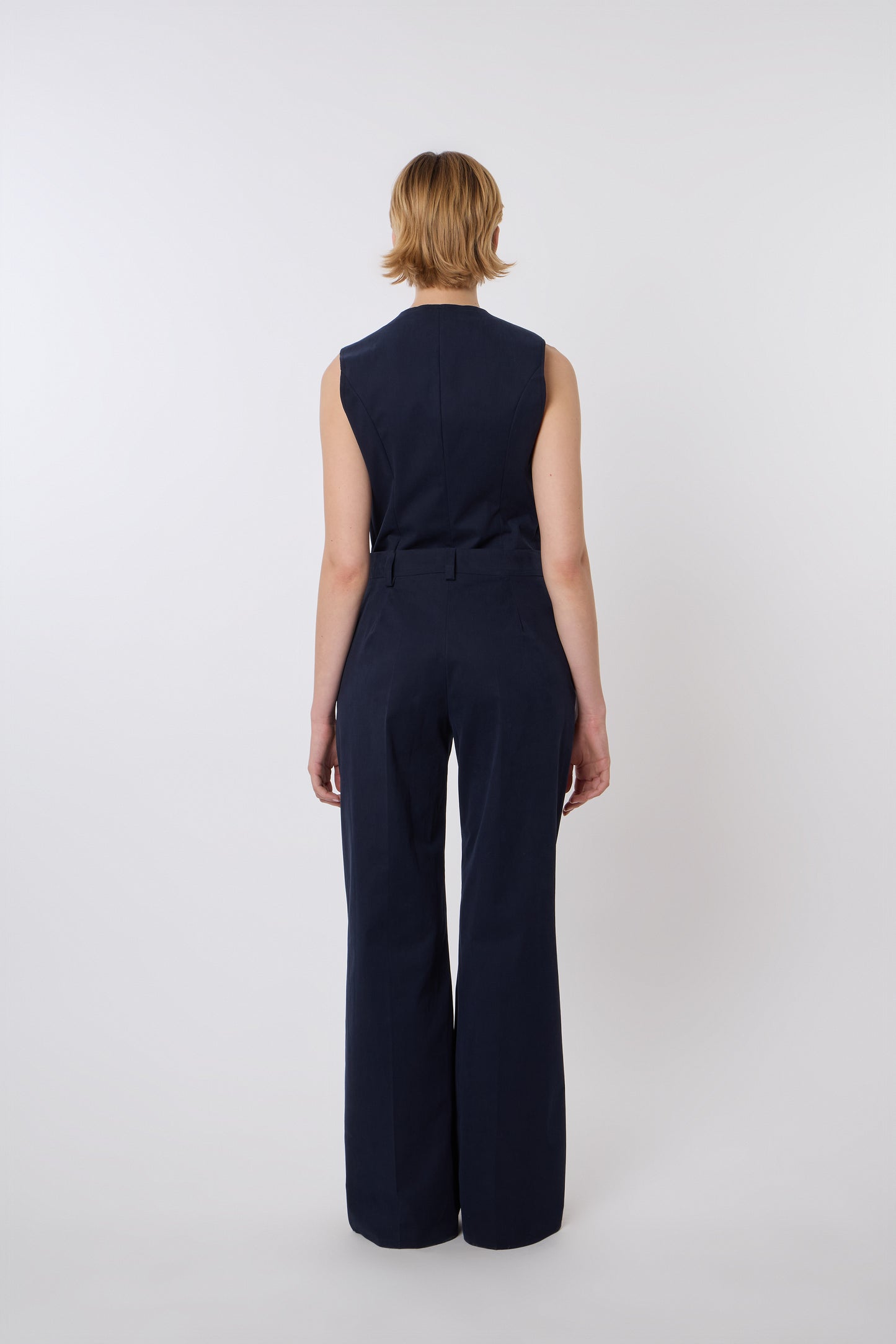 Gaspard Trousers in Blue Cotton