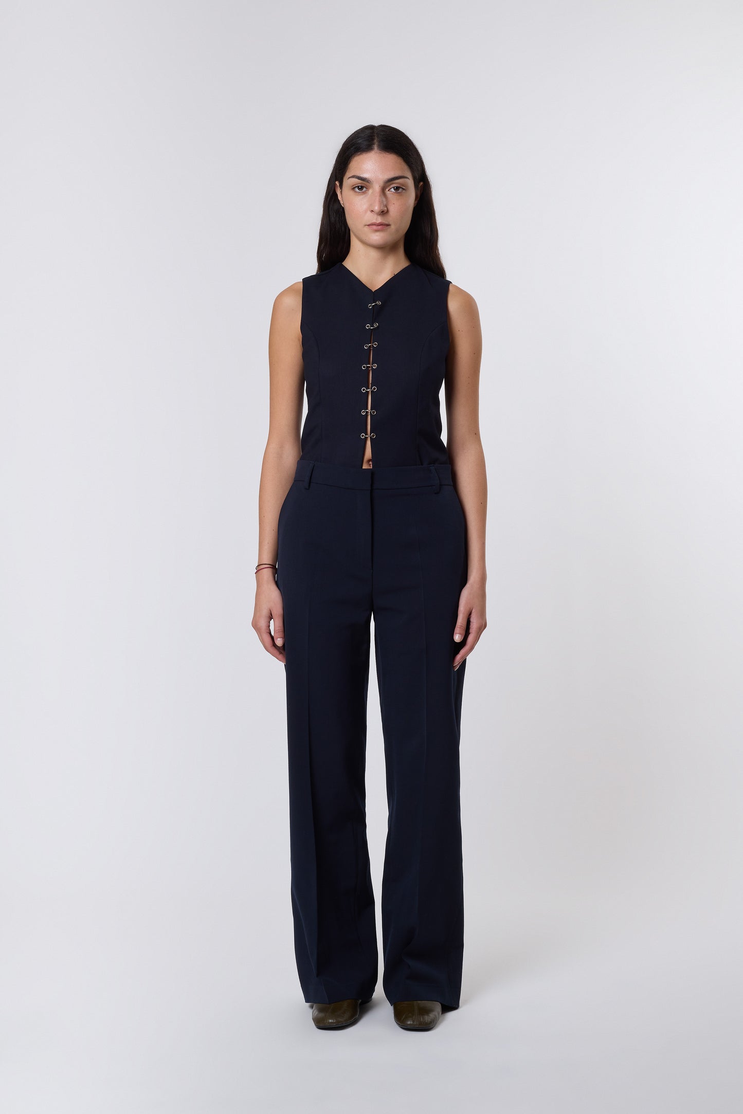 Gaspard Trousers in Blue Wool