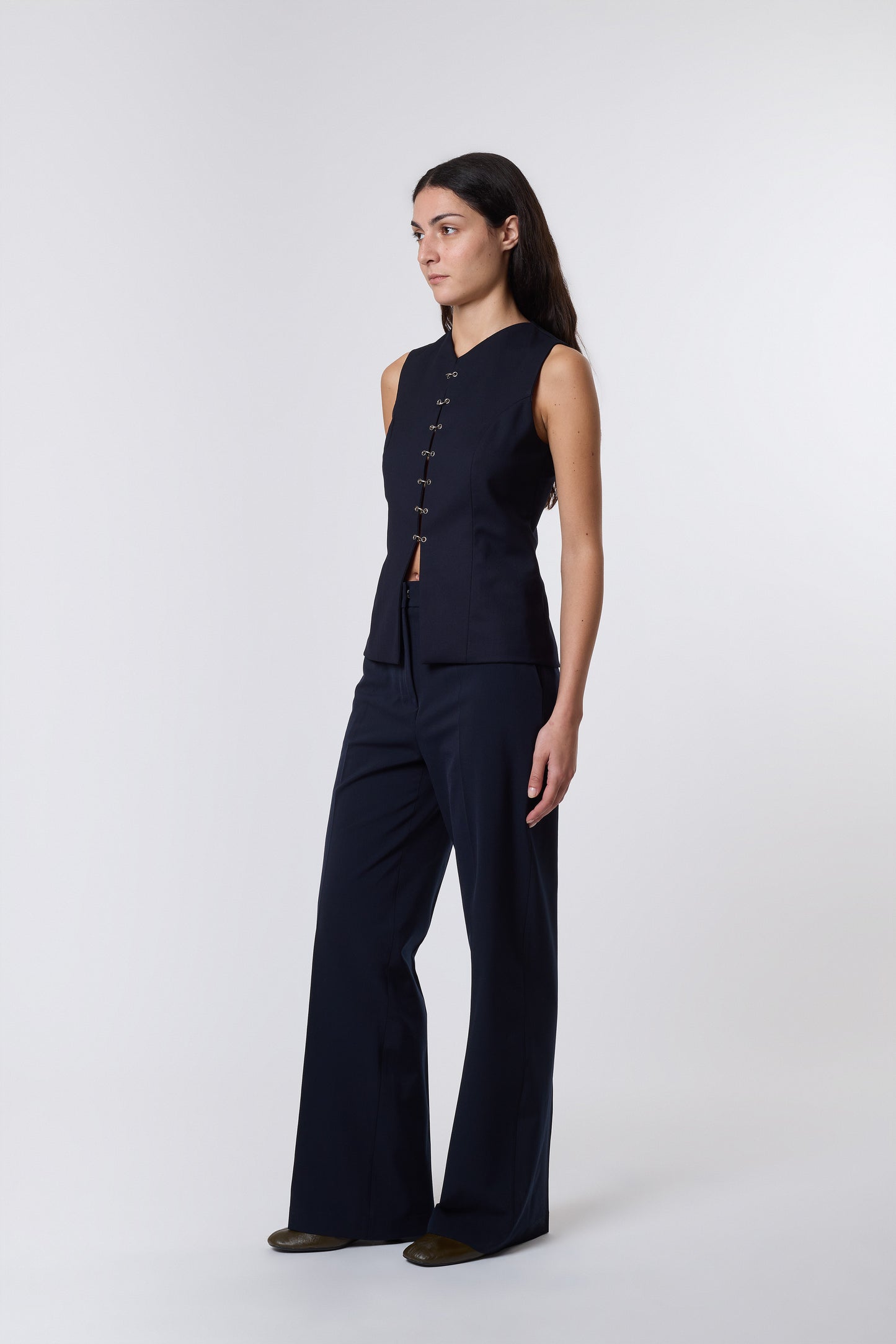 Gaspard Trousers in Blue Wool
