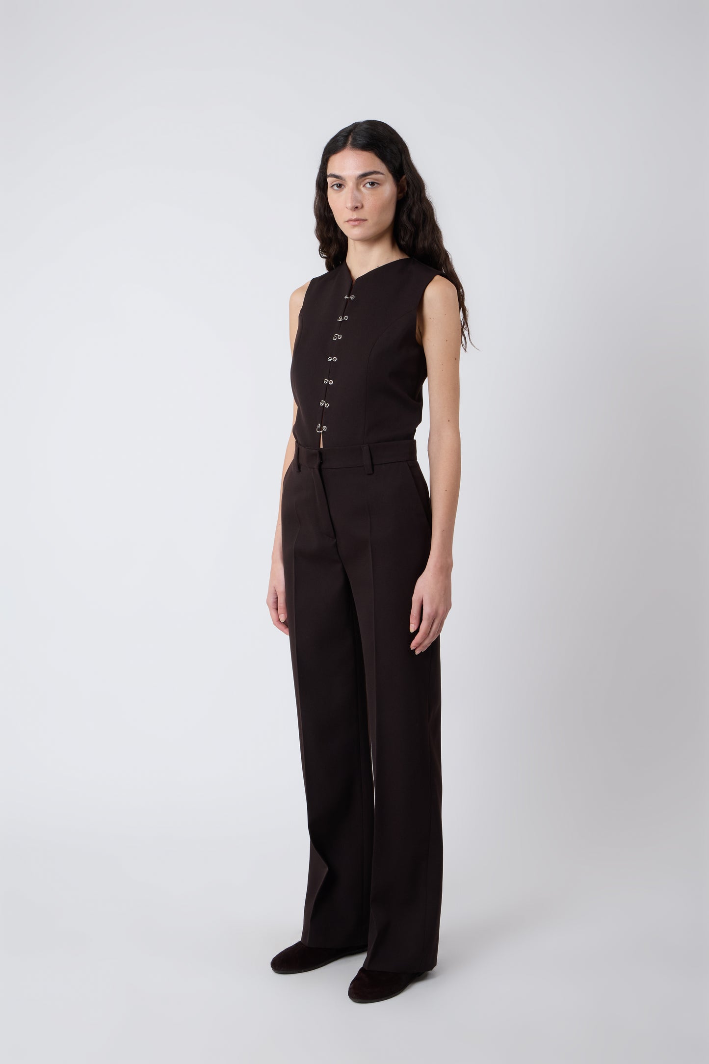 Gaspard Trousers in Brown Wool