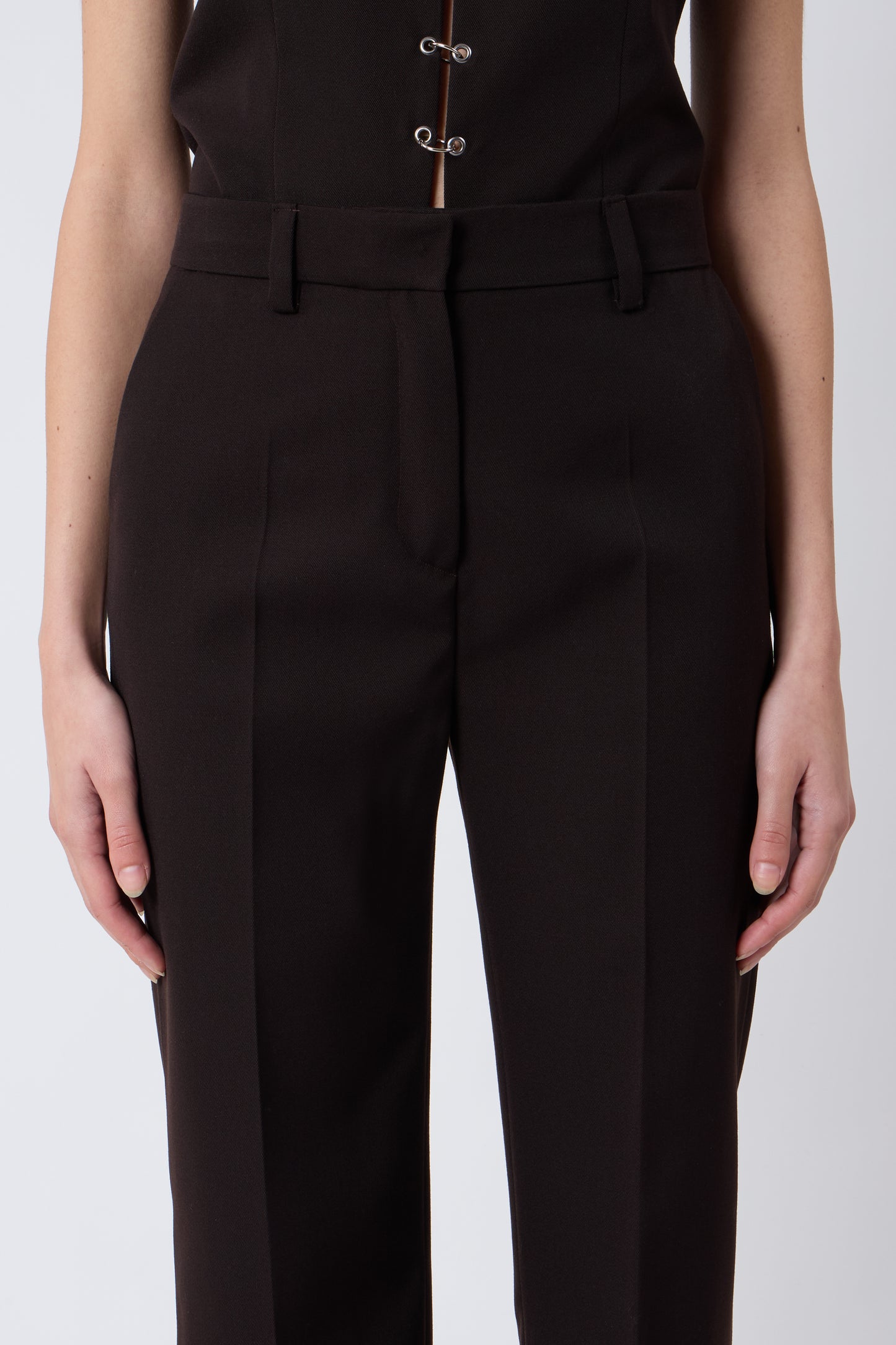 Gaspard Trousers in Brown Wool