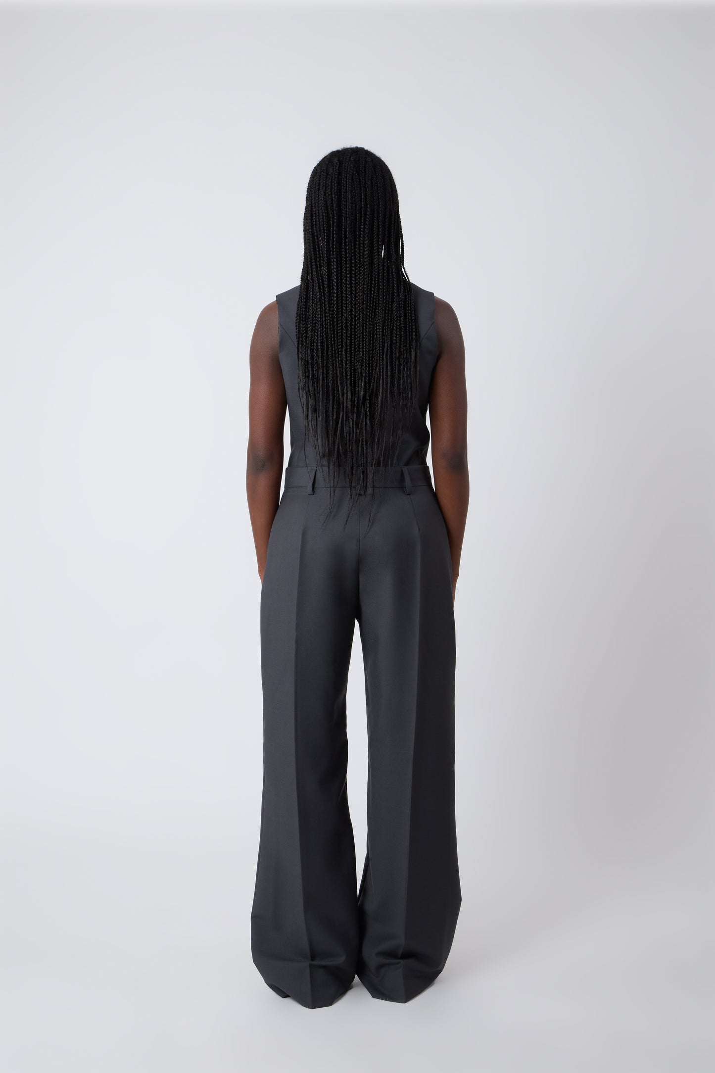 Gaspard Trousers in Grey Wool