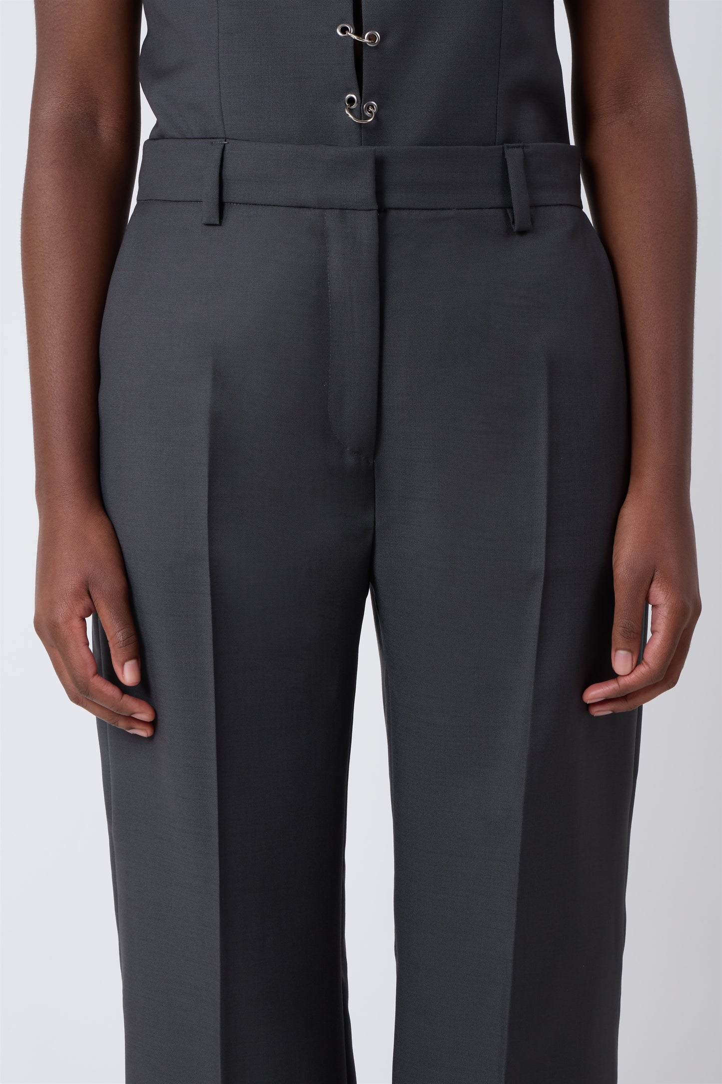 Gaspard Trousers in Grey Wool