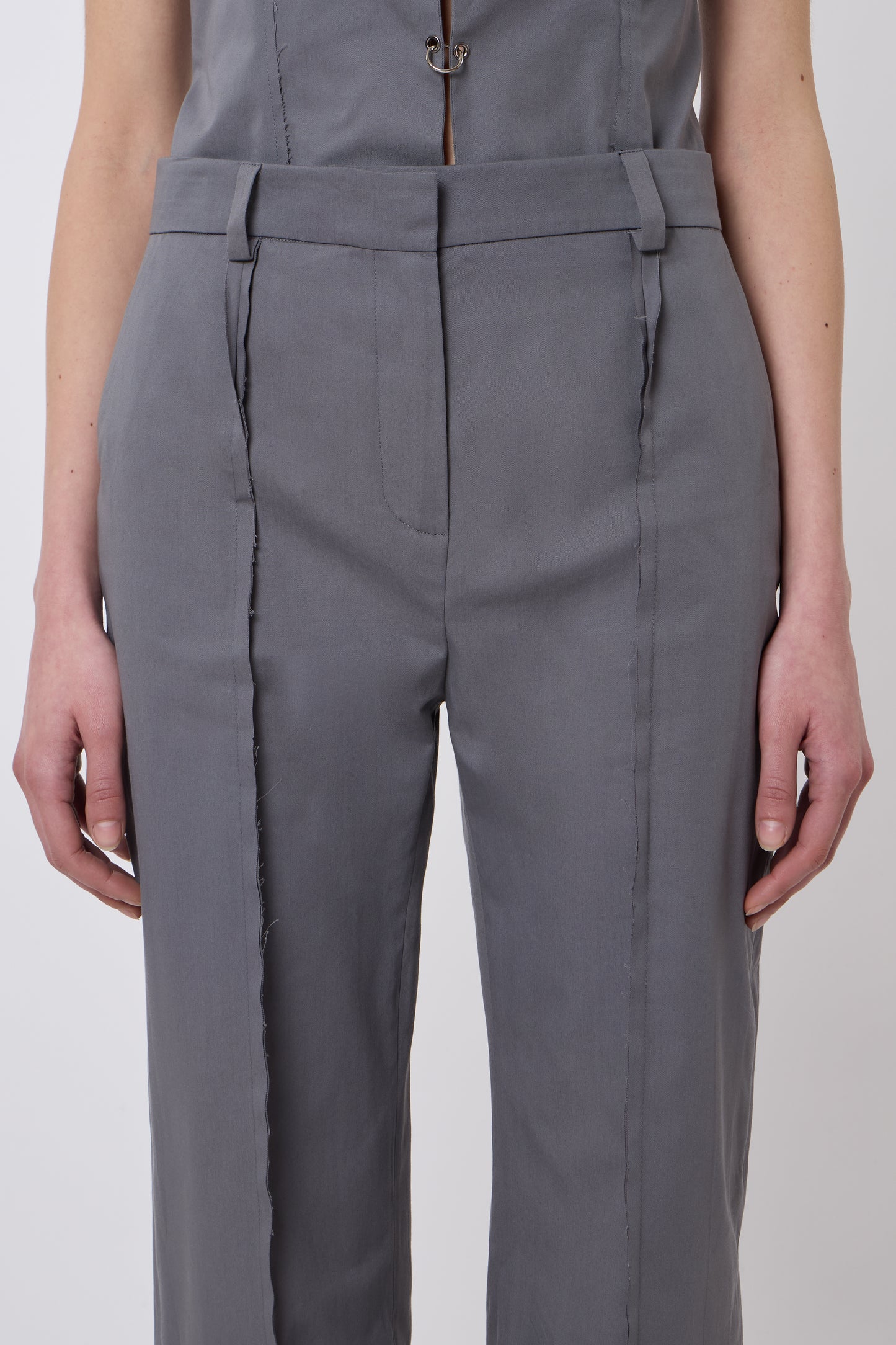 Gaspard Trousers in Grey Cotton - Archive