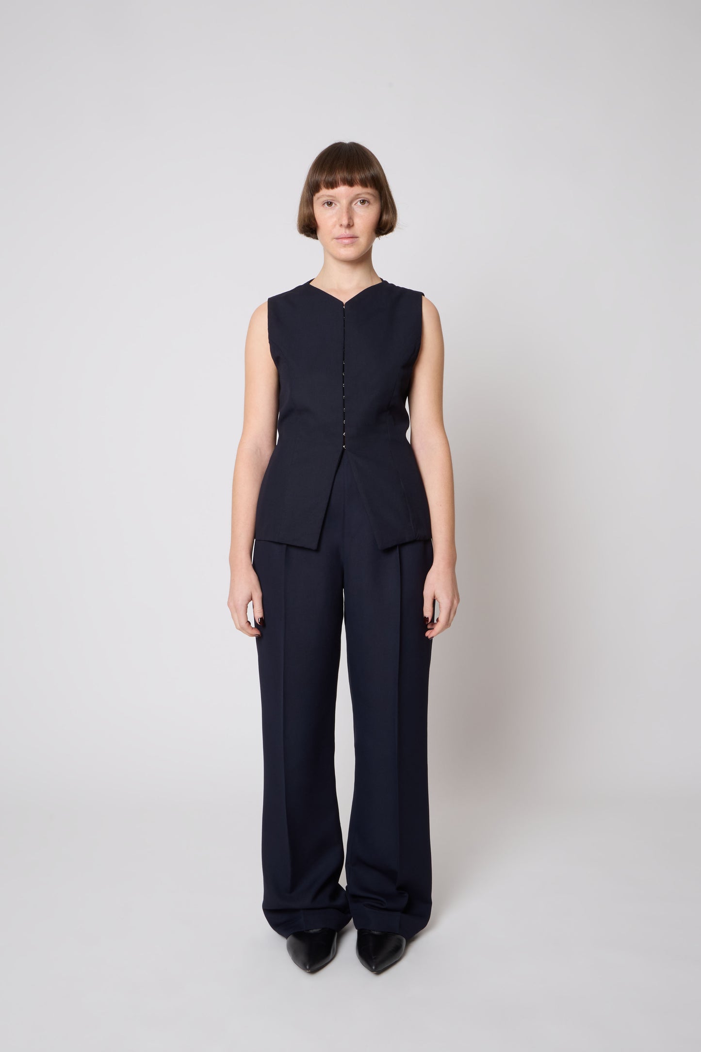 Vivienne Vest in Blue Wool