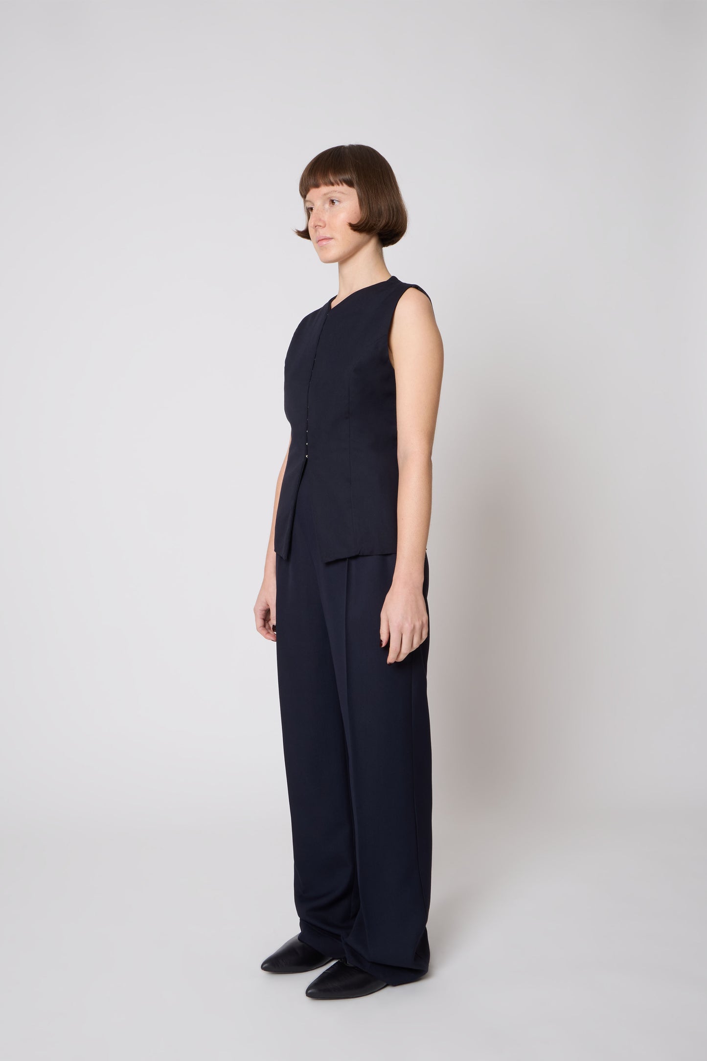 Vivienne Vest in Blue Wool