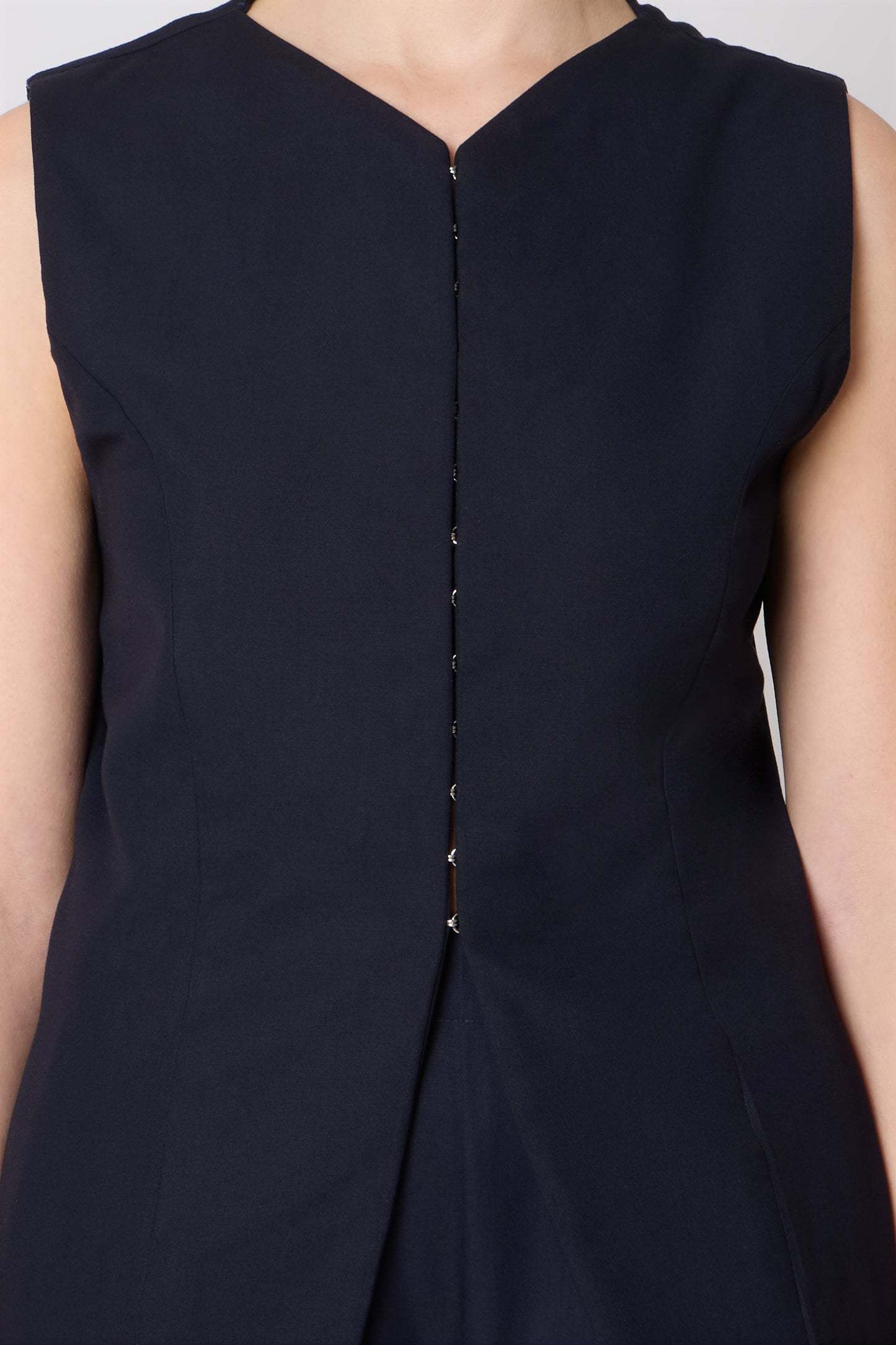 Vivienne Vest in Blue Wool