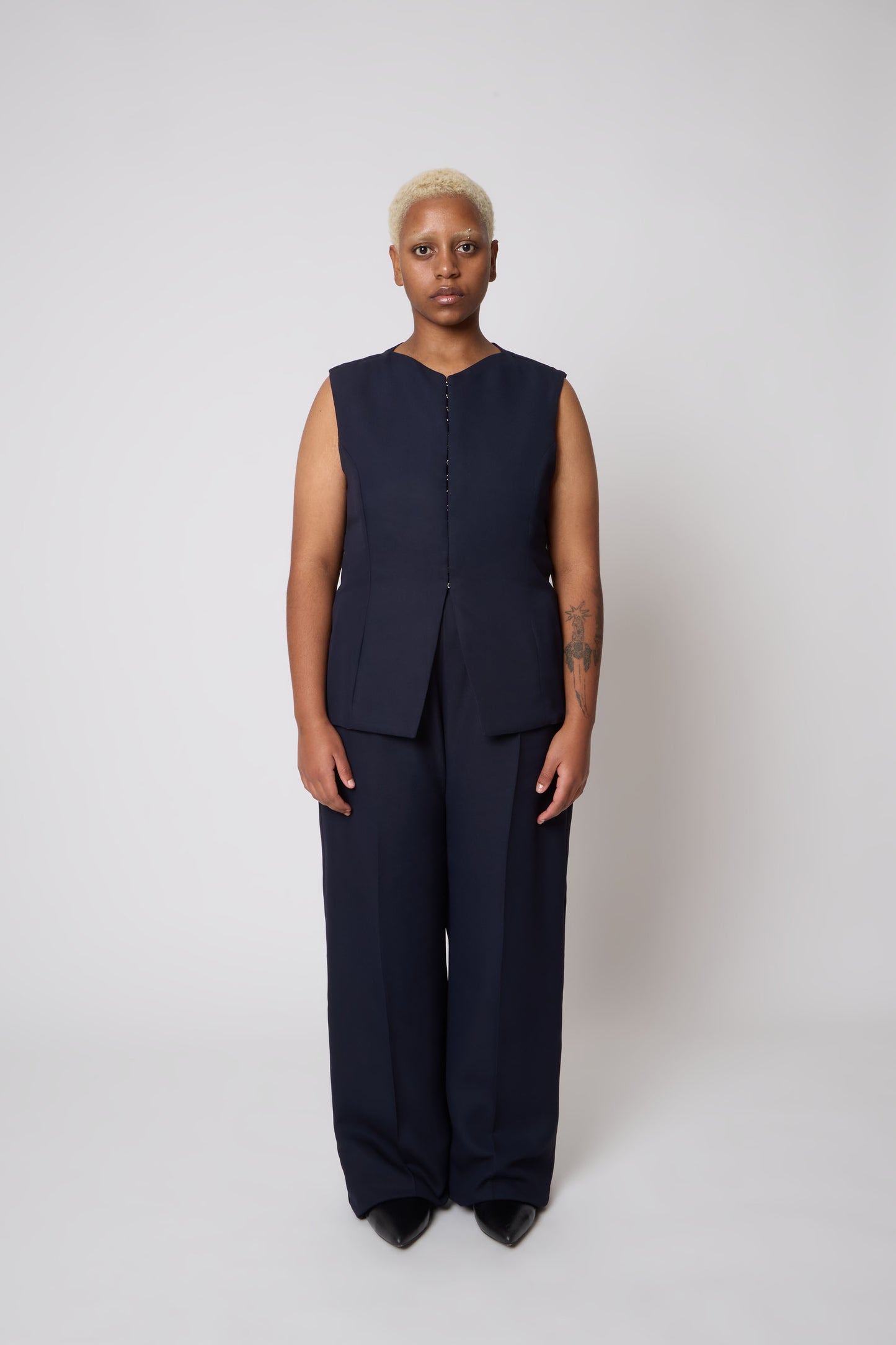 Vivienne Vest in Blue Wool