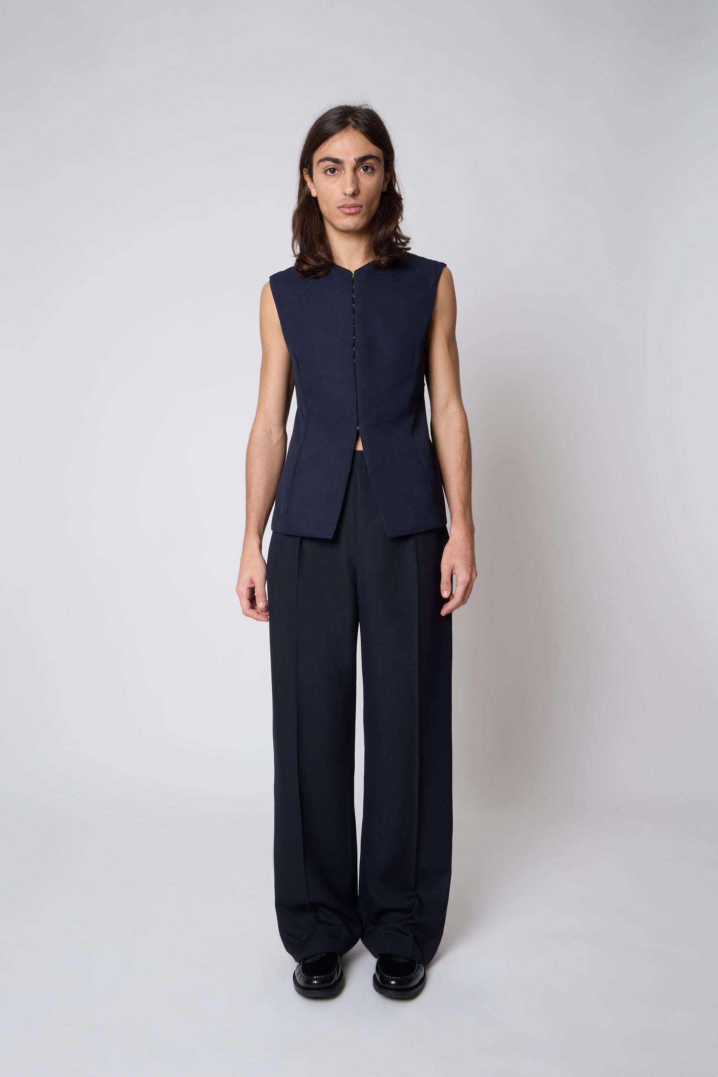Vivienne Vest in Blue Wool