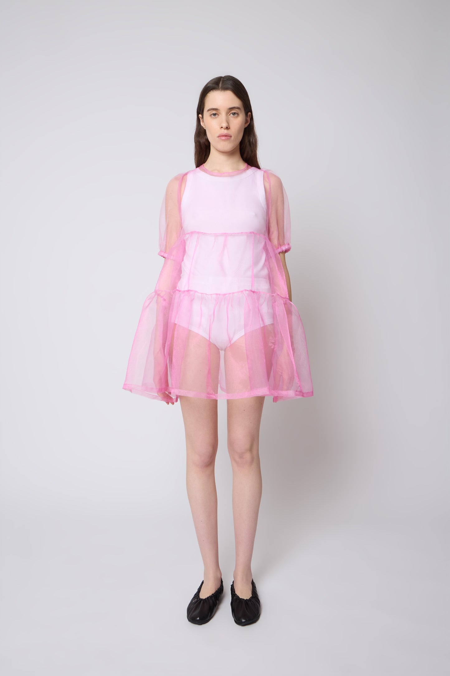 Isabelle Dress in Pink Organza