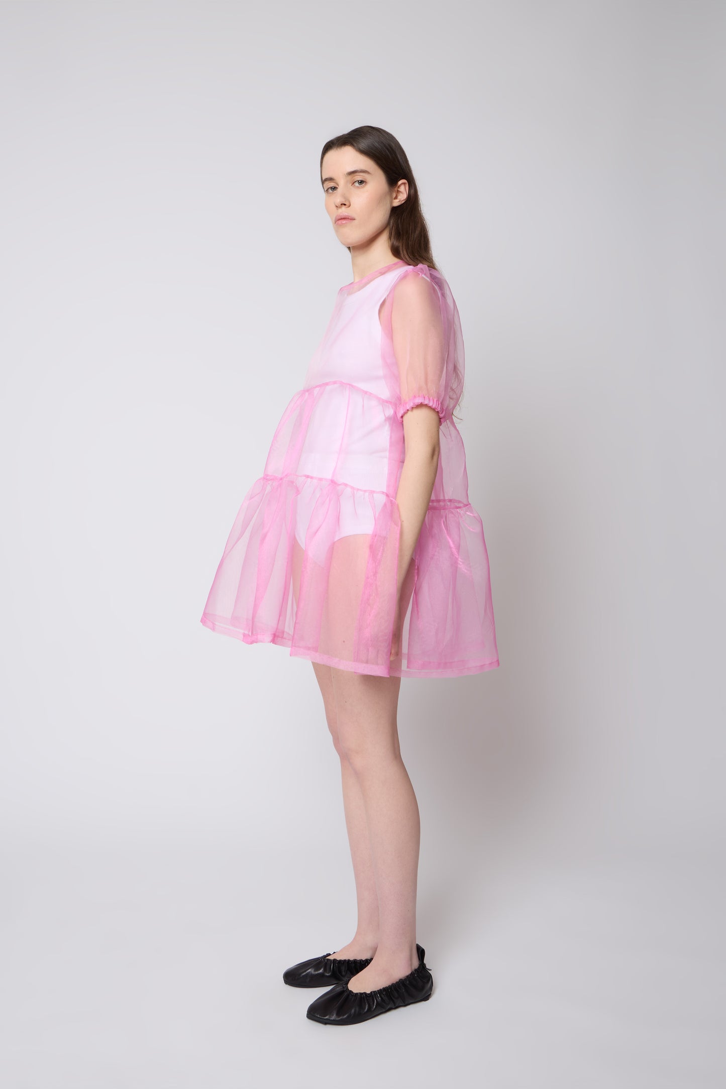 Isabelle Dress in Pink Organza