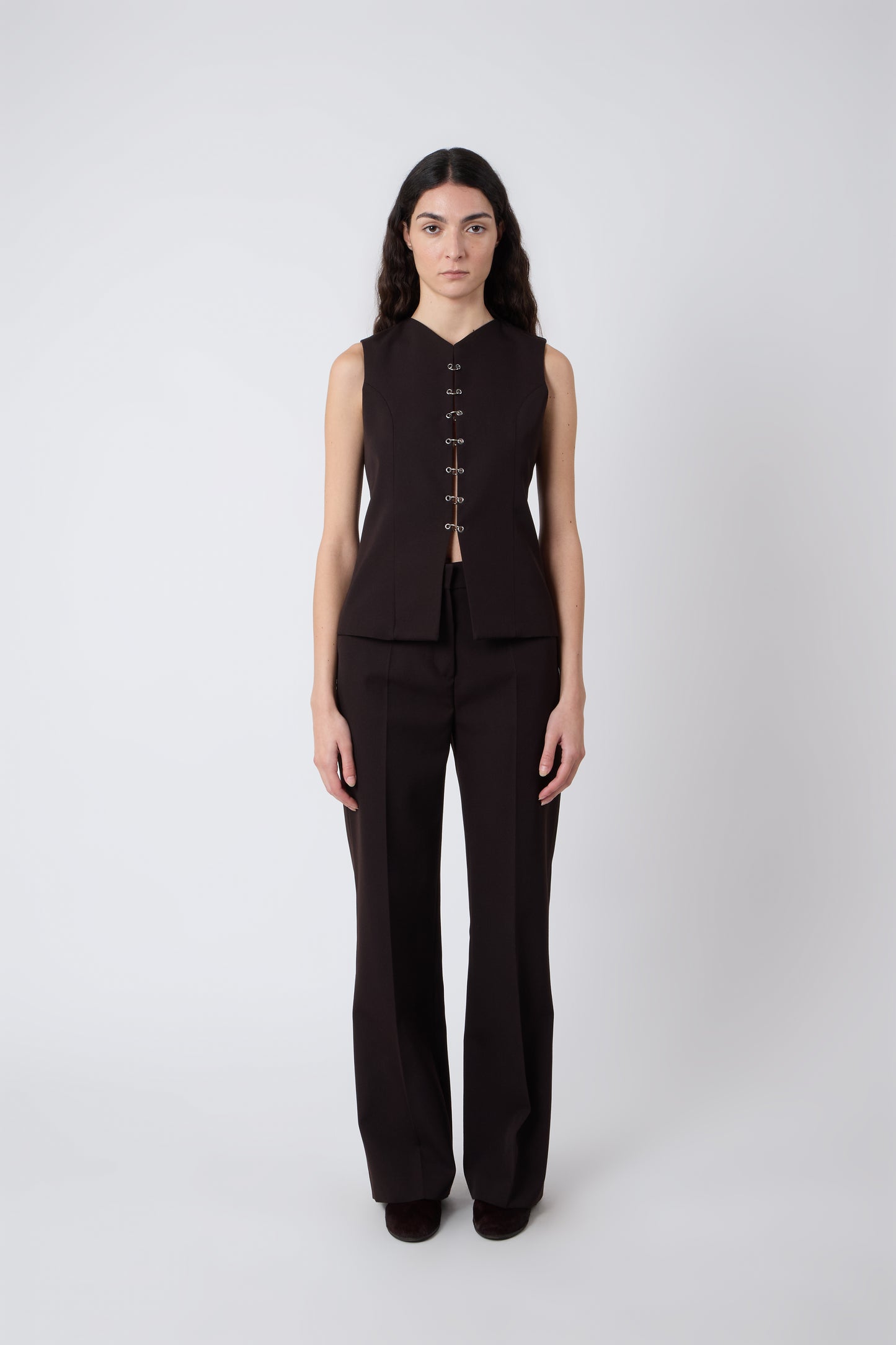 Macondo Vest in Brown Wool