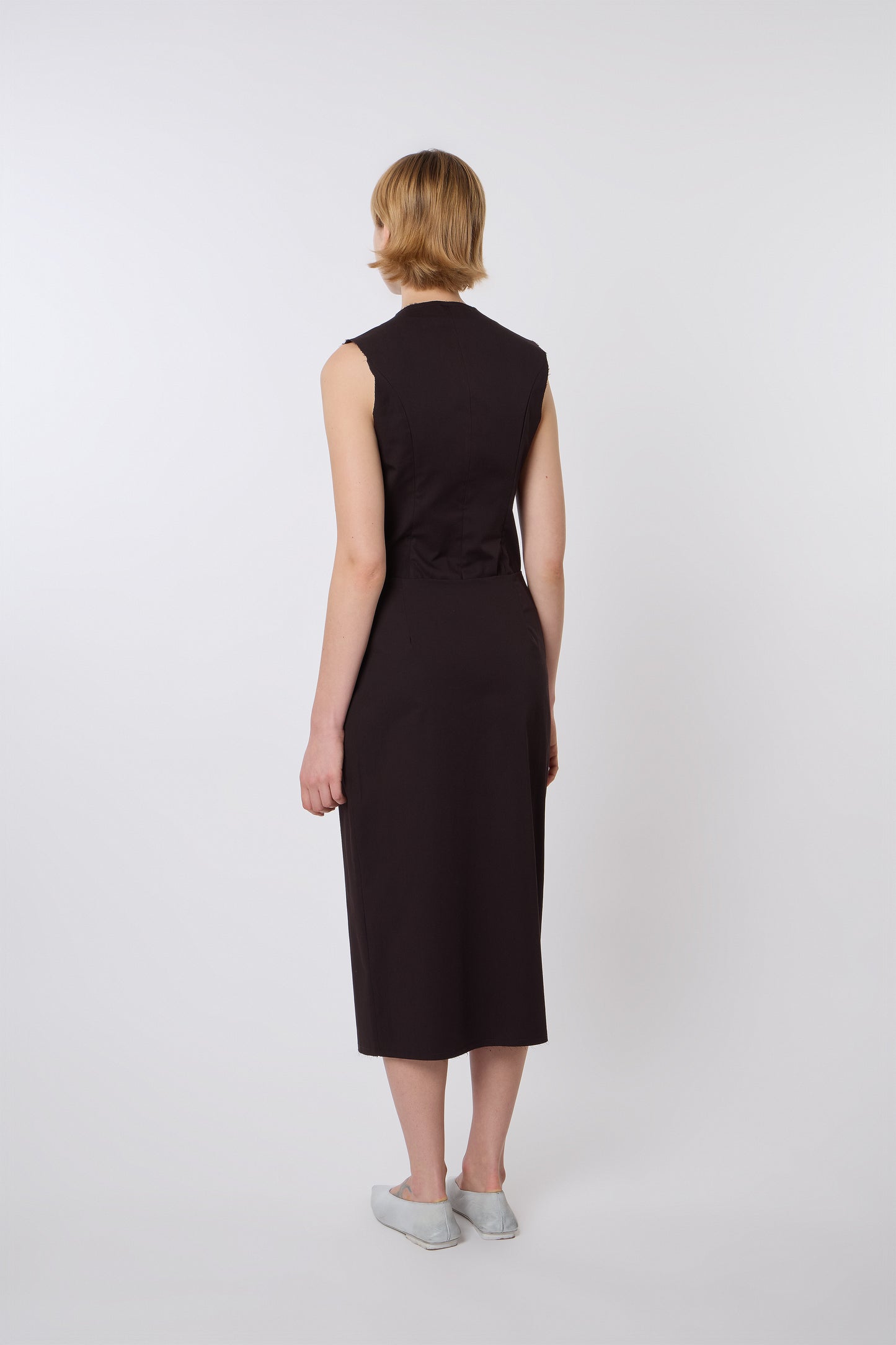 Madeleine Skirt in Brown Cotton