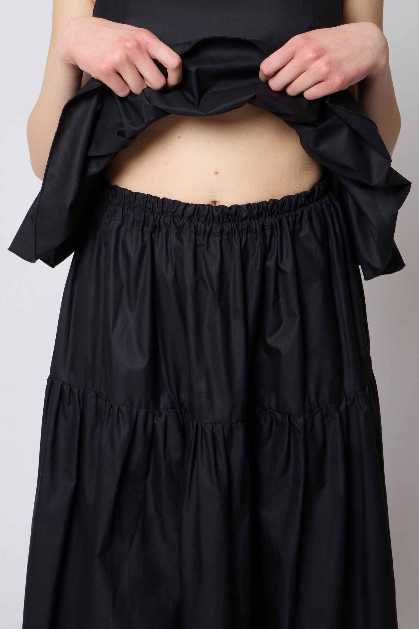 Margot Skirt in Black Cotton