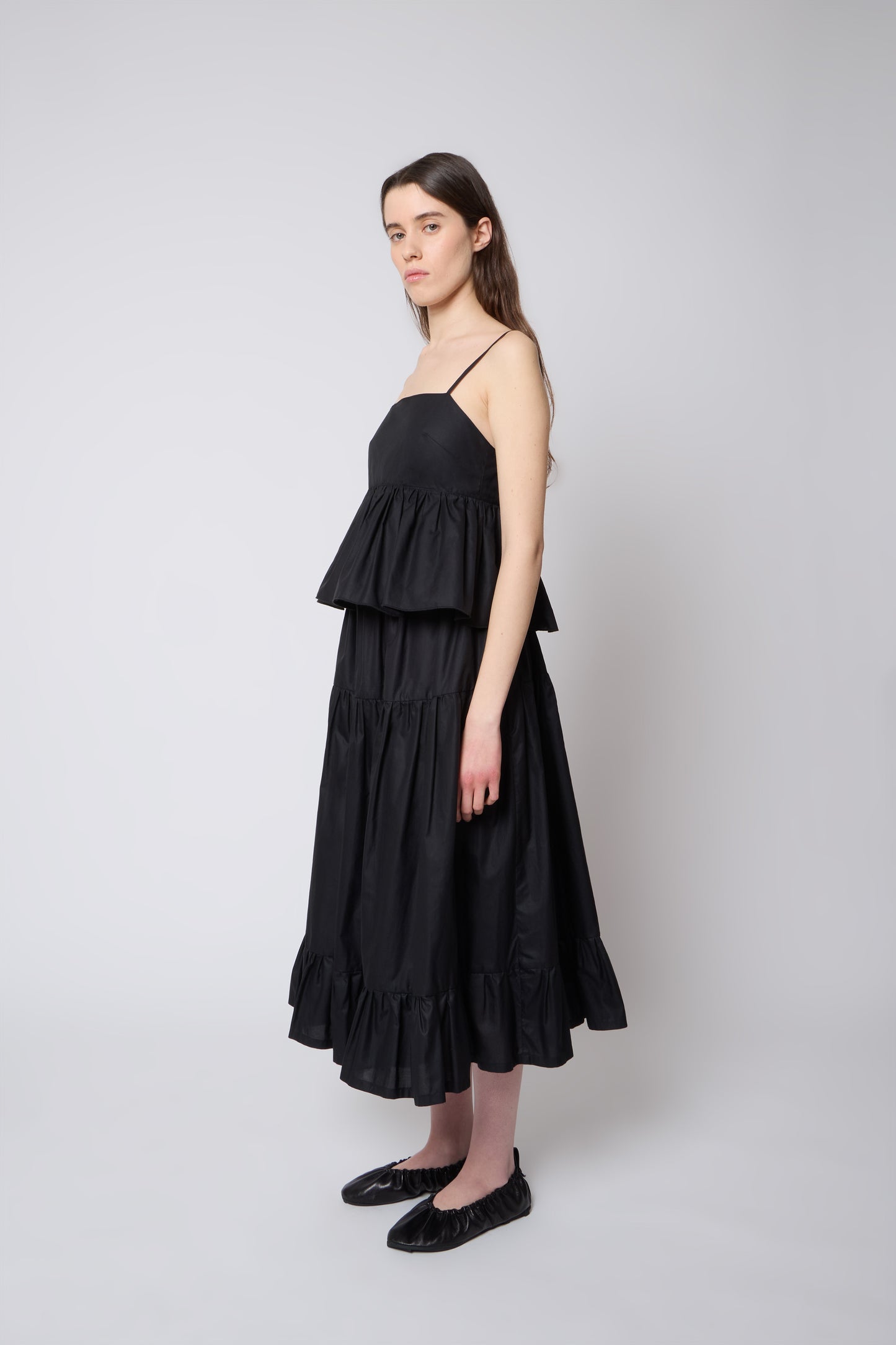 Margot Skirt in Black Cotton