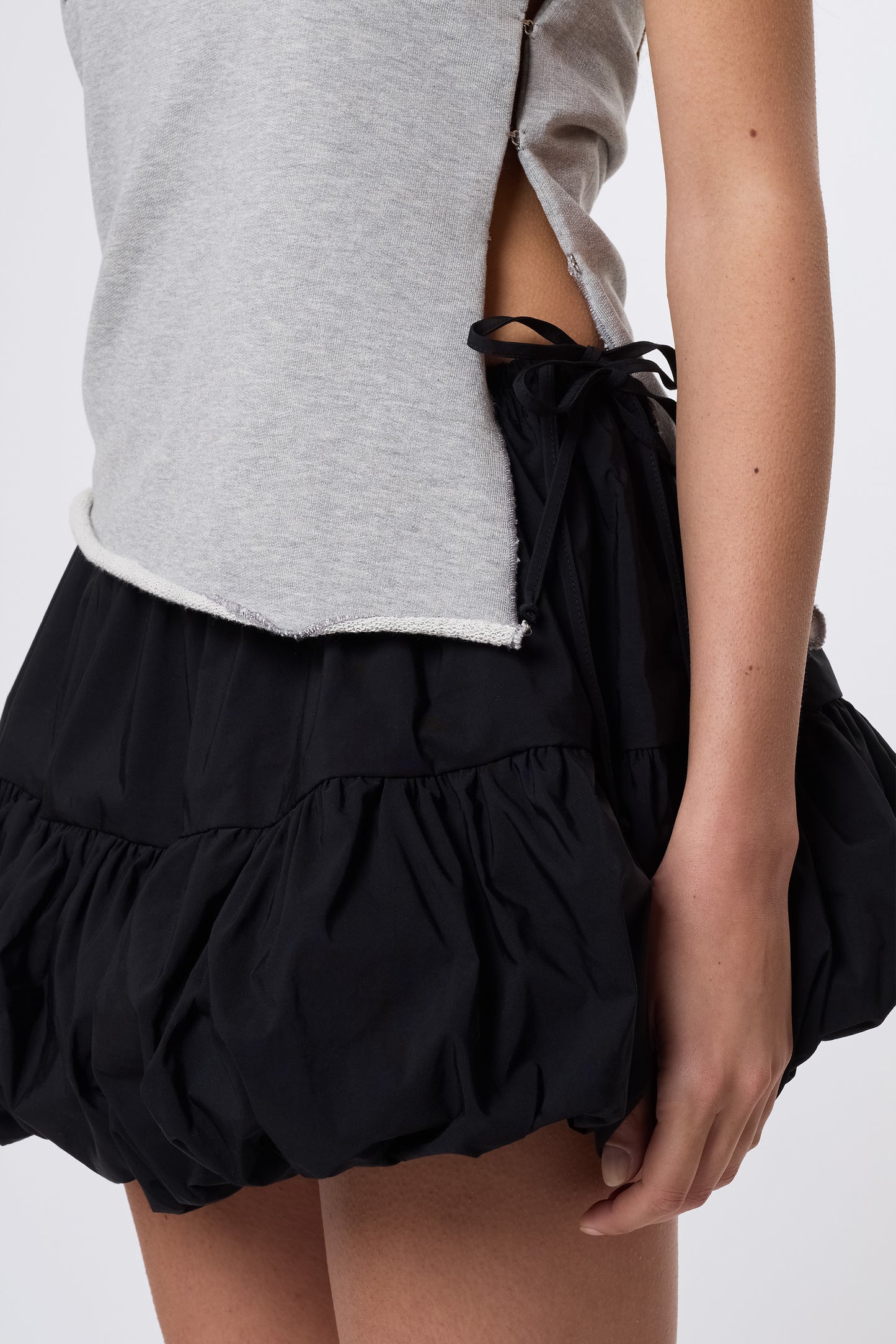 Miel Skirt in Black Nylon