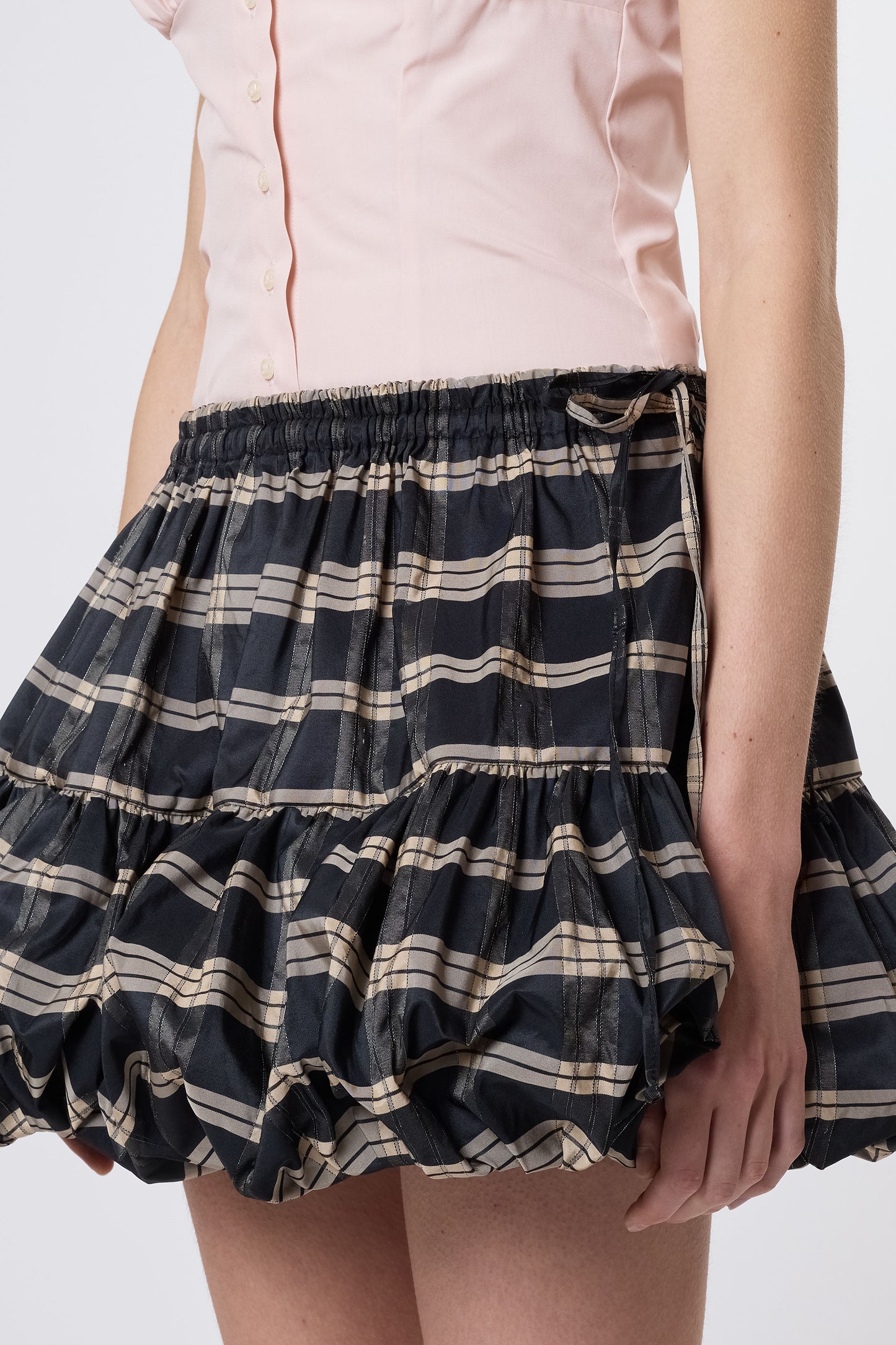 Miel Skirt in Tartan Taffeta