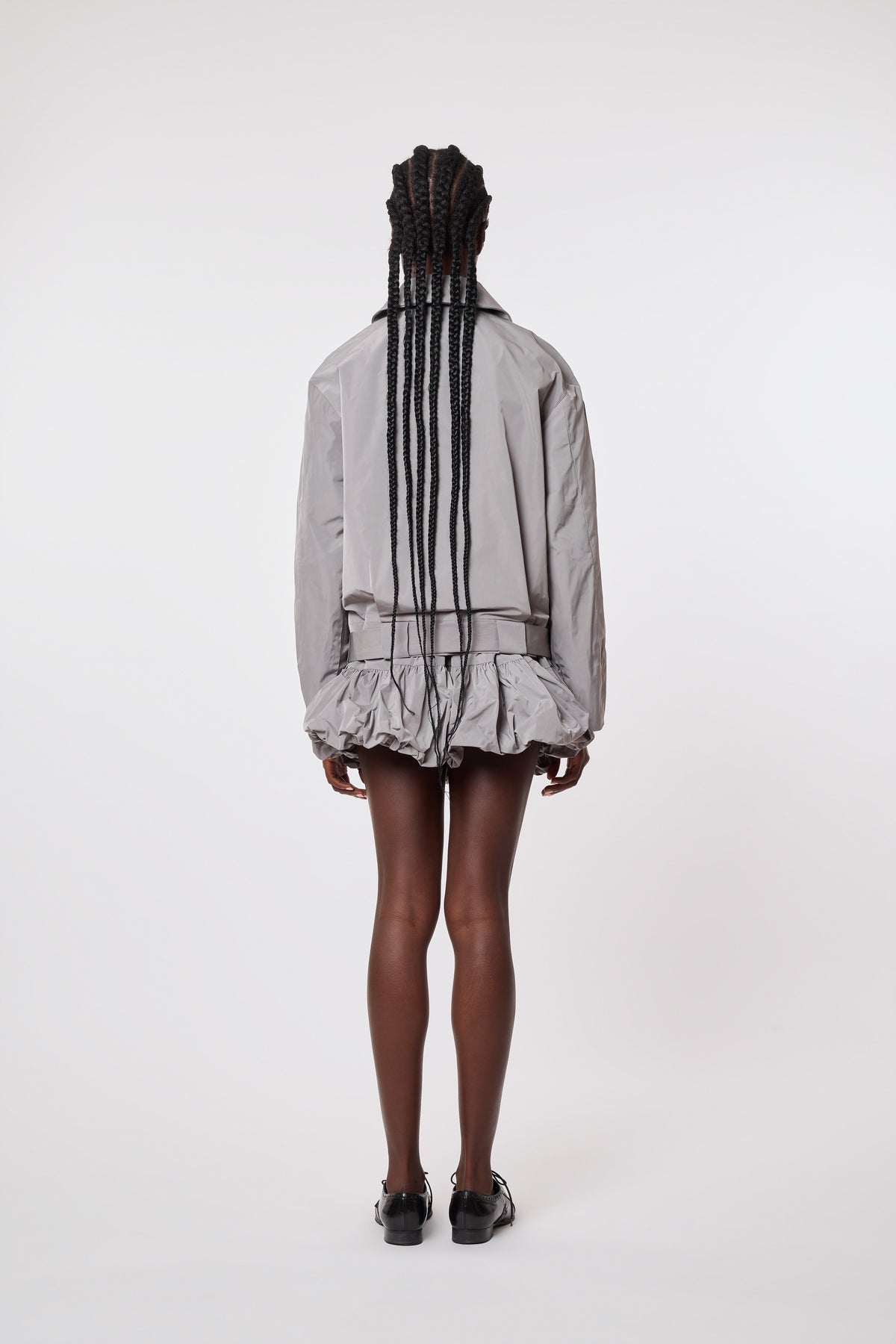 Olga Jacket in Grey Nylon